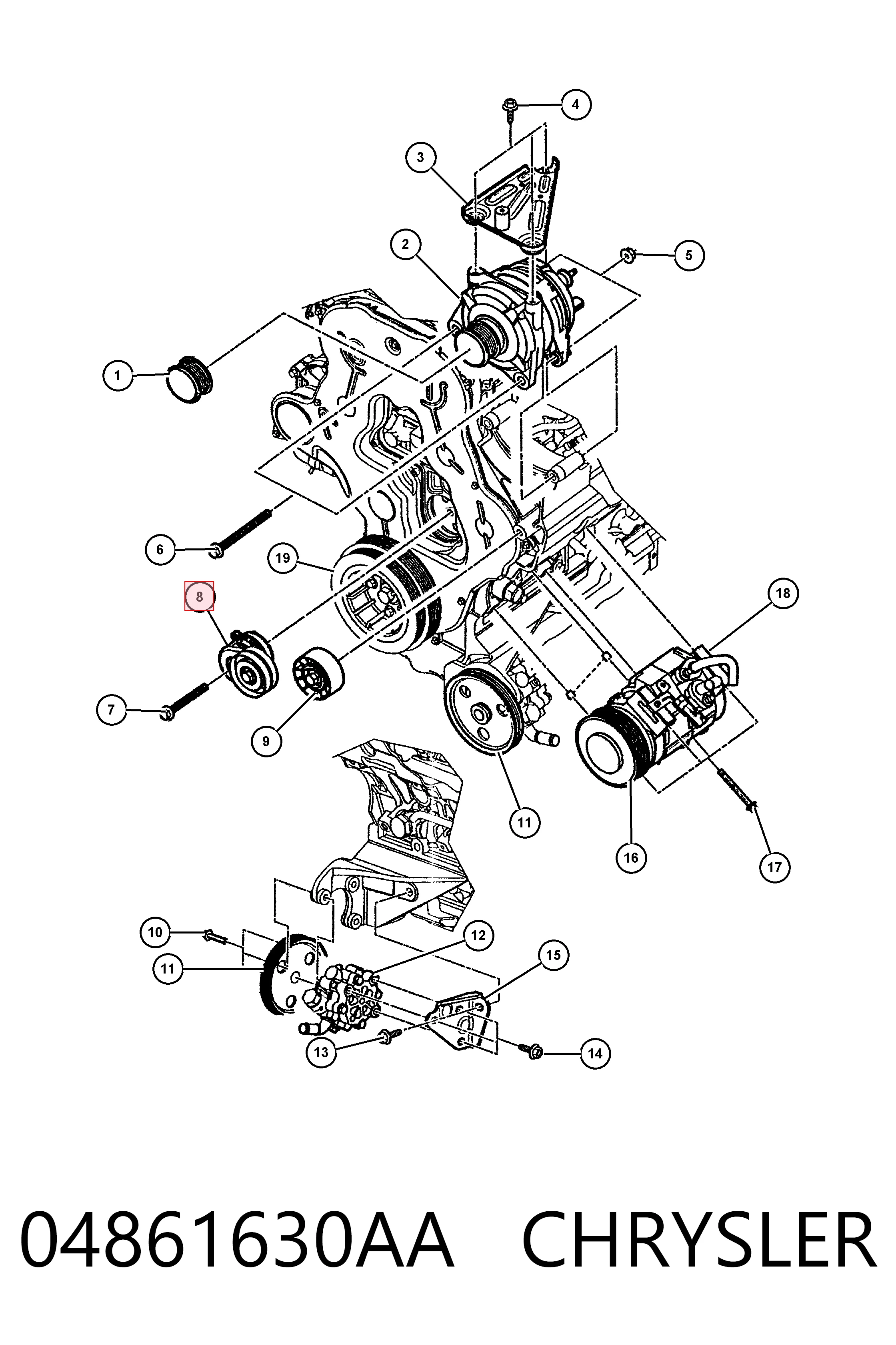 Натягувач приводного ременя Magneti Marelli MPQ1247