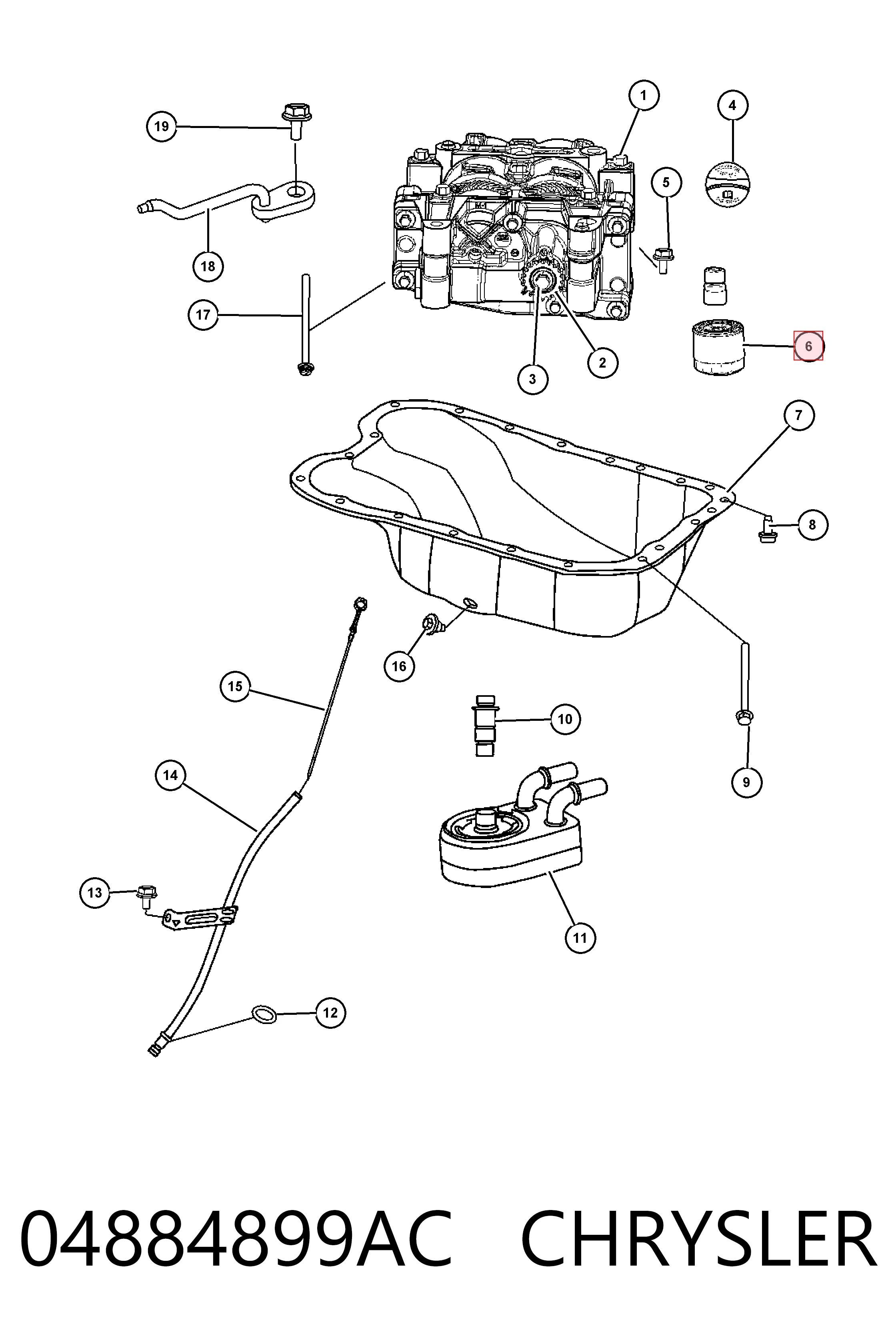 04884899AC Chrysler Фільтр масла