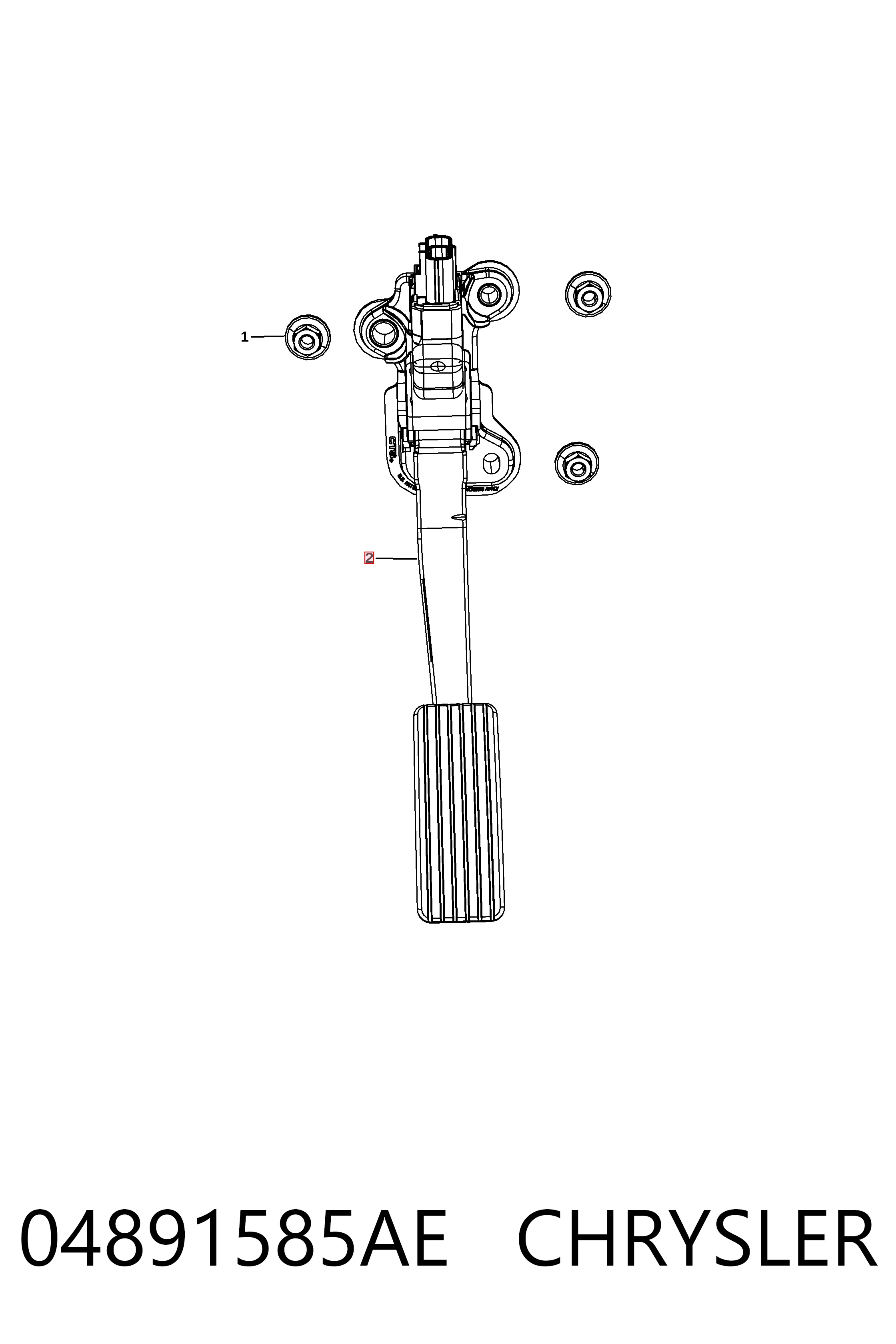 04891585AE Chrysler Педаль газу (акселератора)