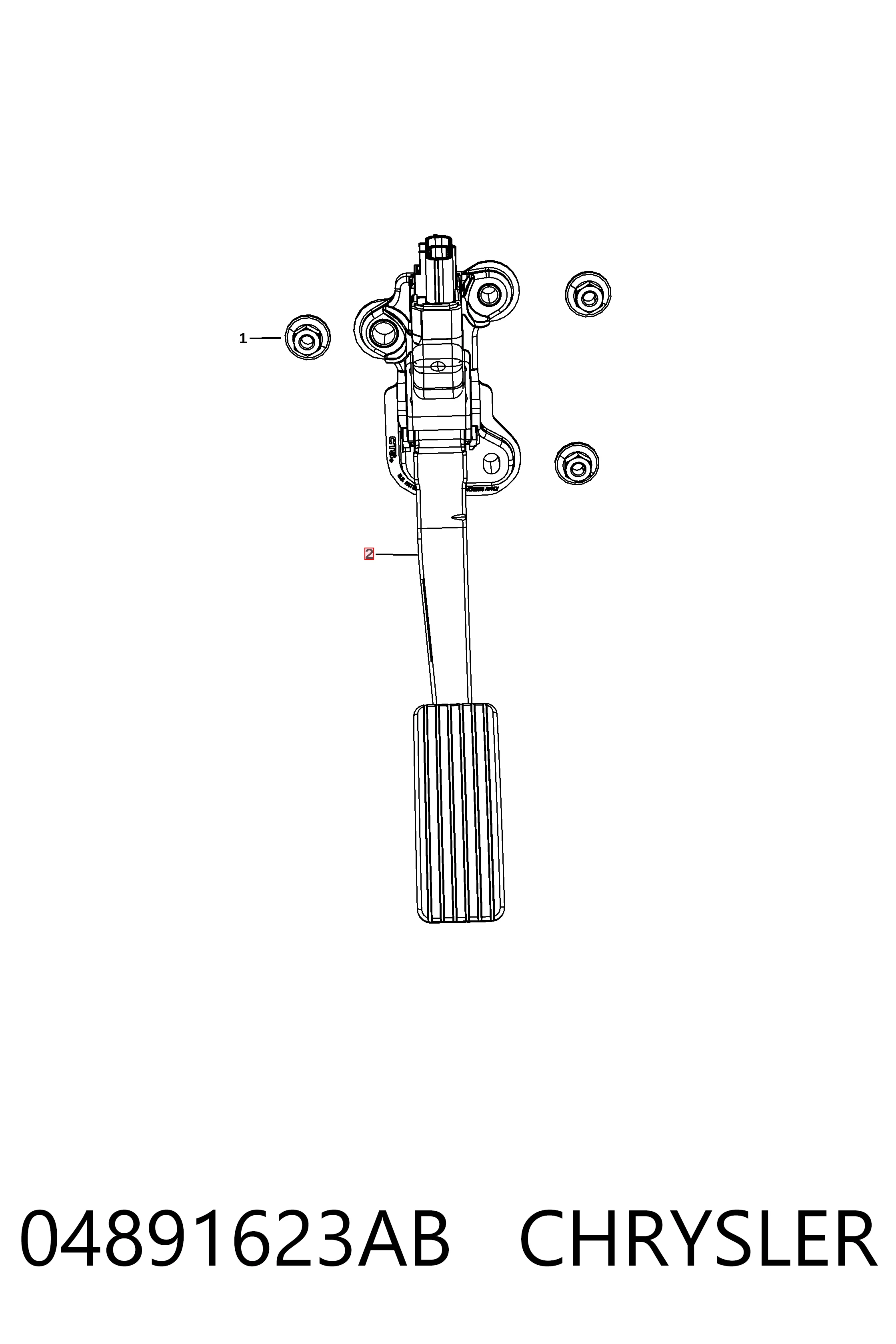 04891623AB Chrysler Педаль газу (акселератора)