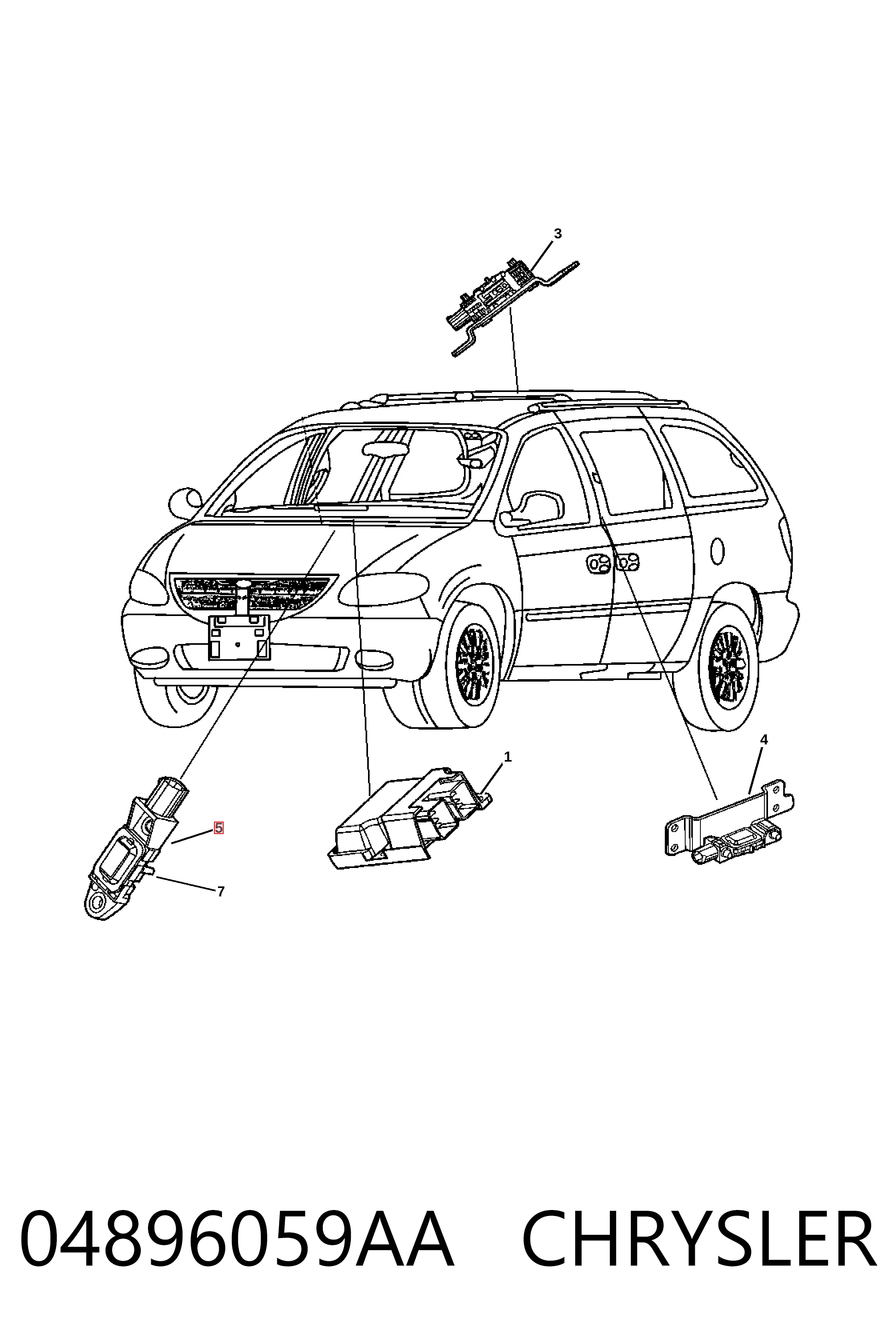 Датчик Айрбег передній Fiat/Alfa/Lancia K04896059AB ціна, від 12.67 USD