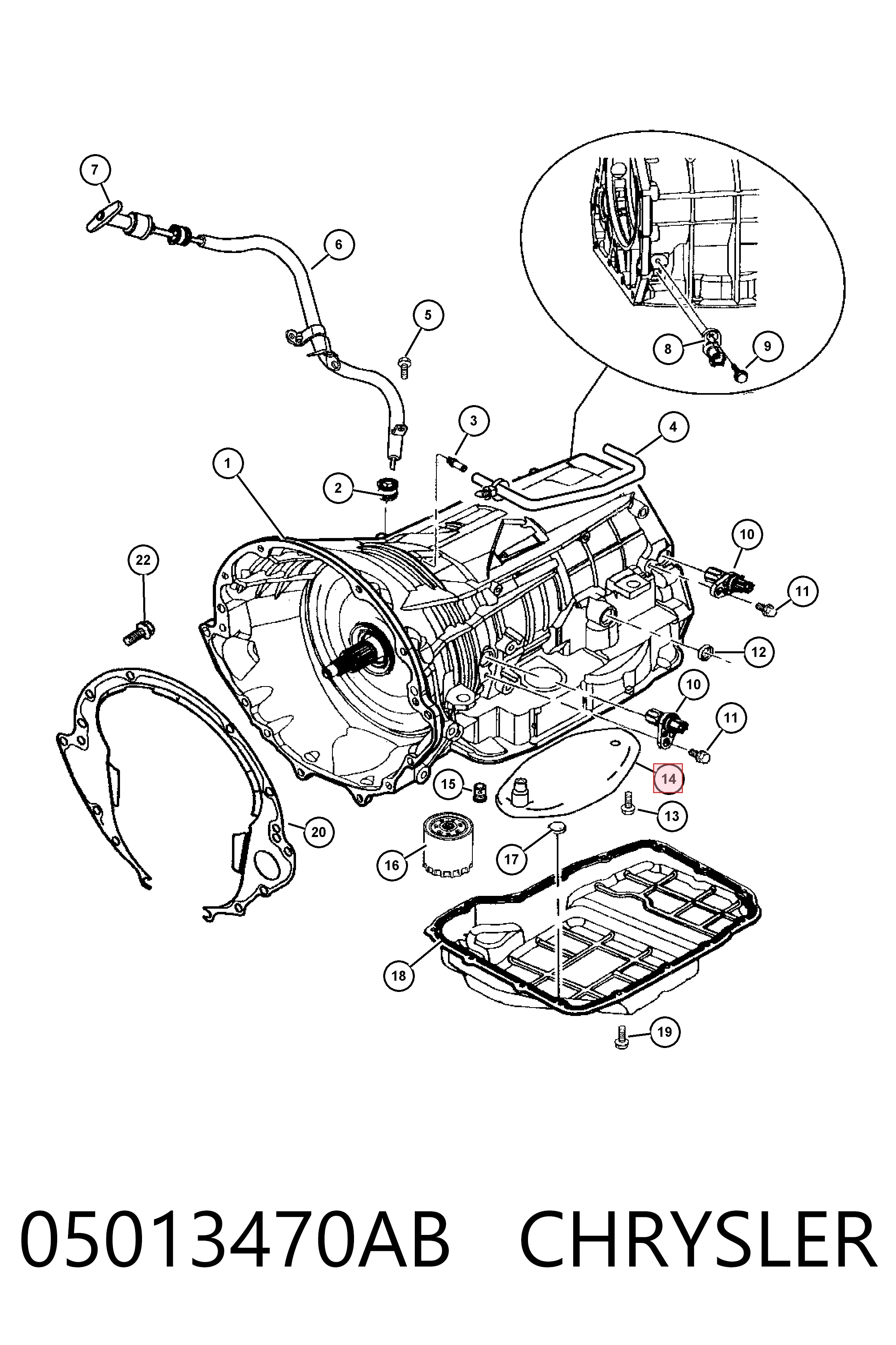 Фільтр АКПП K05013470AE Fiat/Alfa/Lancia