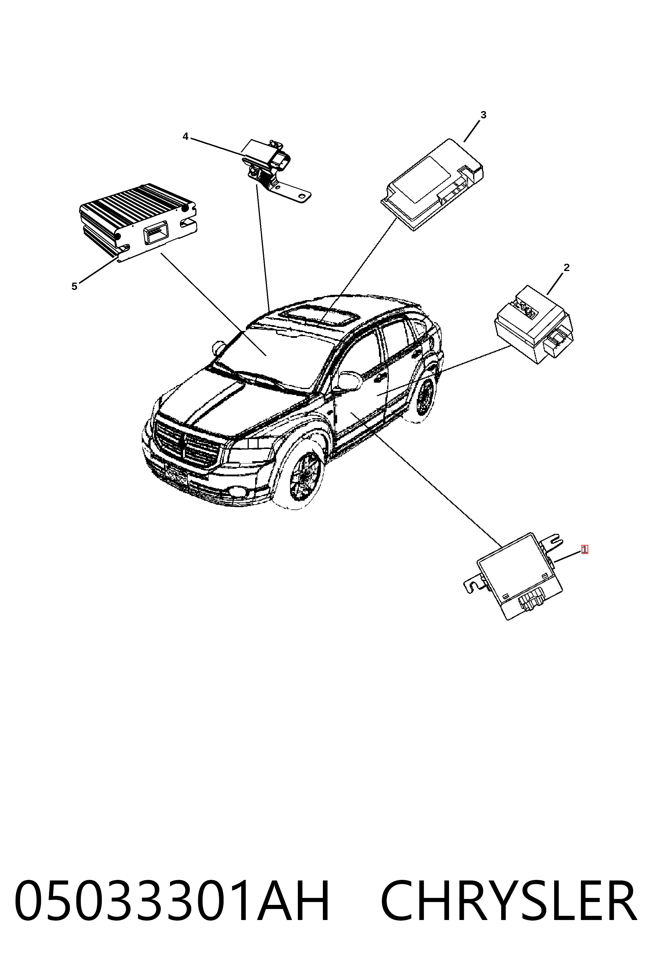 Модуль керування (ЕБУ) повним приводом K05033301AF Fiat/Alfa/Lancia