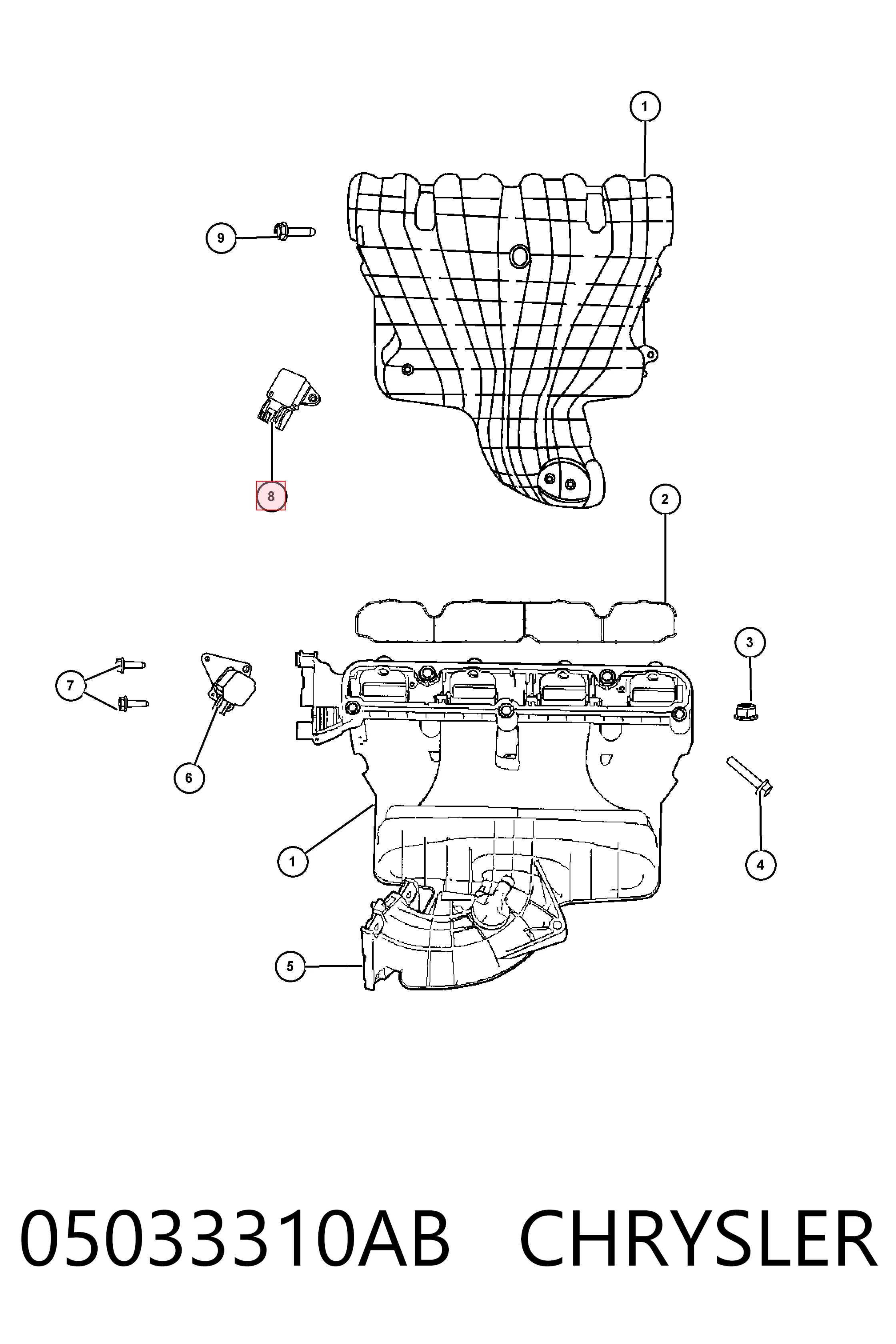 05033310AB Chrysler Датчик наддува