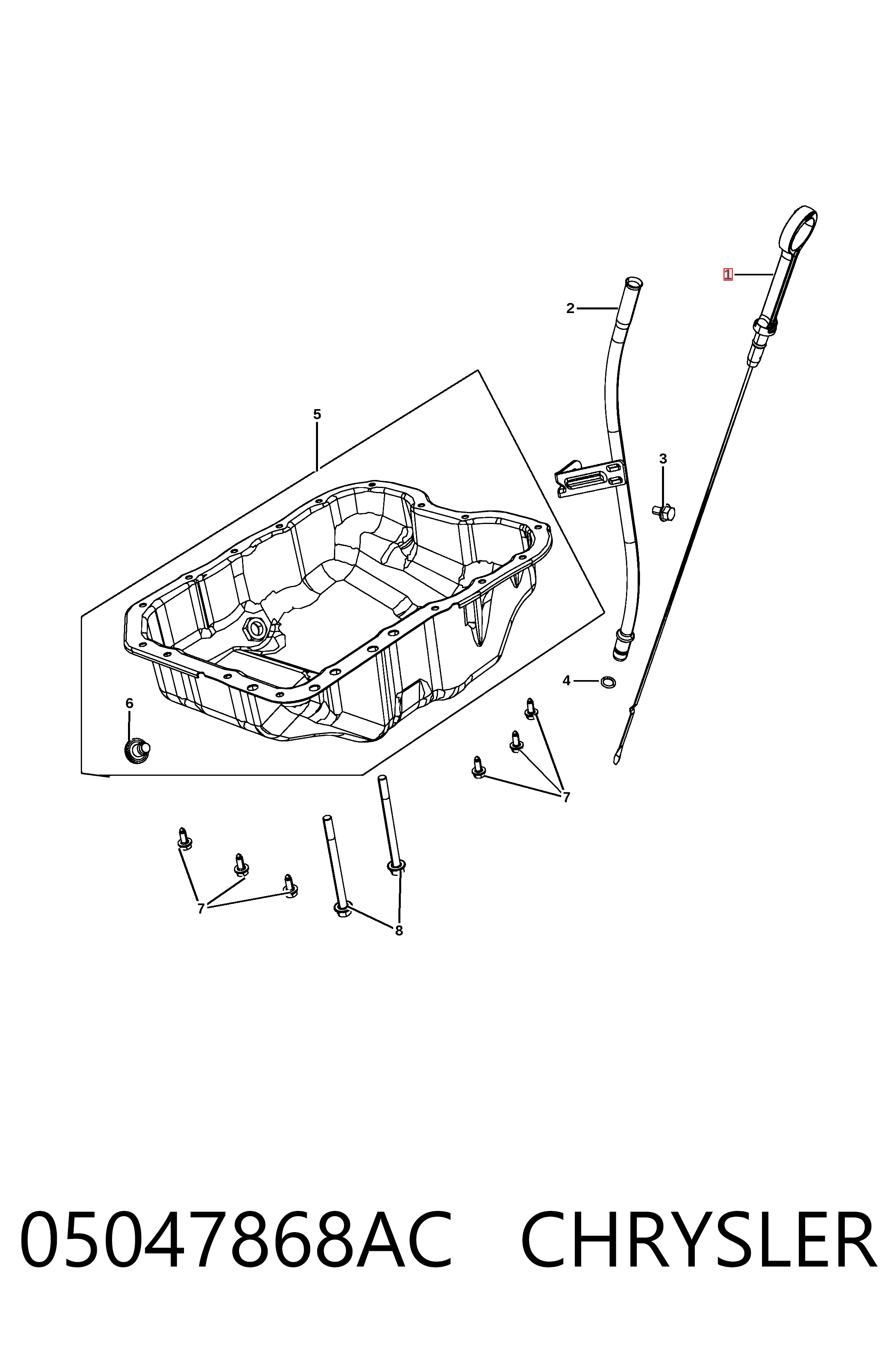 K05047868AB Fiat/Alfa/Lancia Покажчик рівня масла