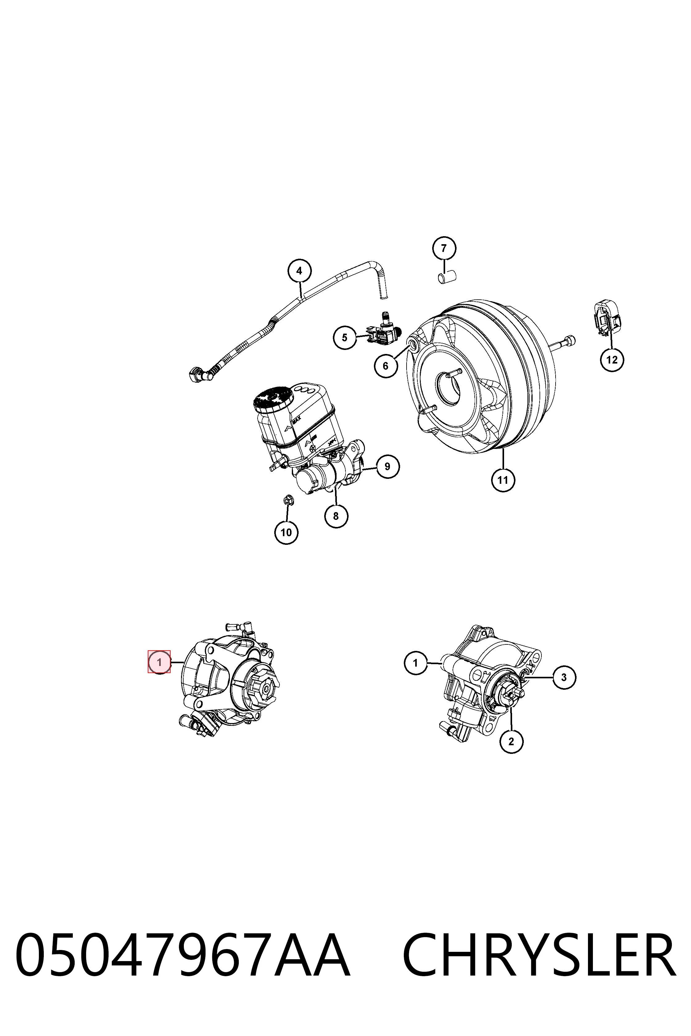 K05048401AD Fiat/Alfa/Lancia Насос вакуумний