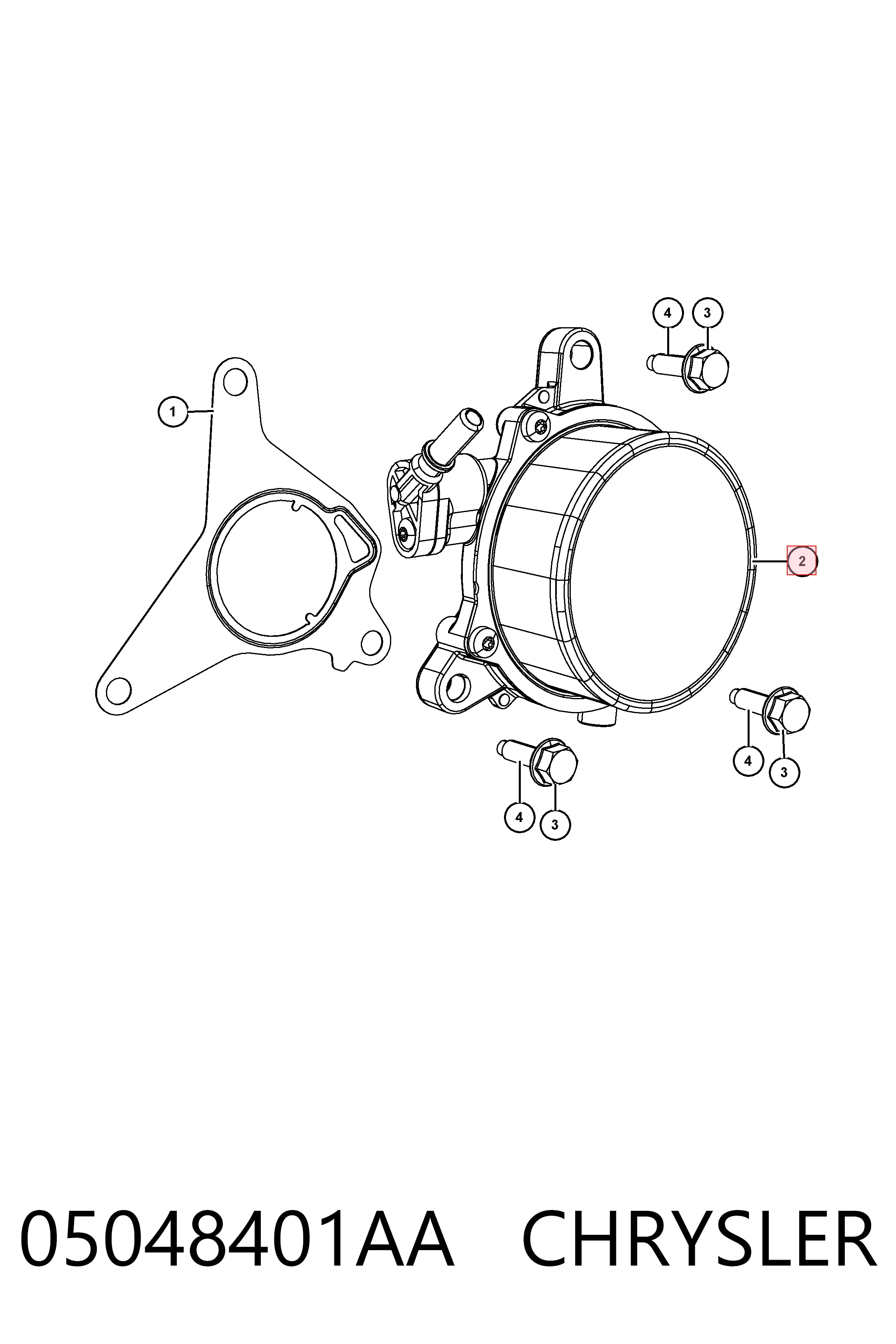 Насос вакуумний Fiat/Alfa/Lancia K05048401AD