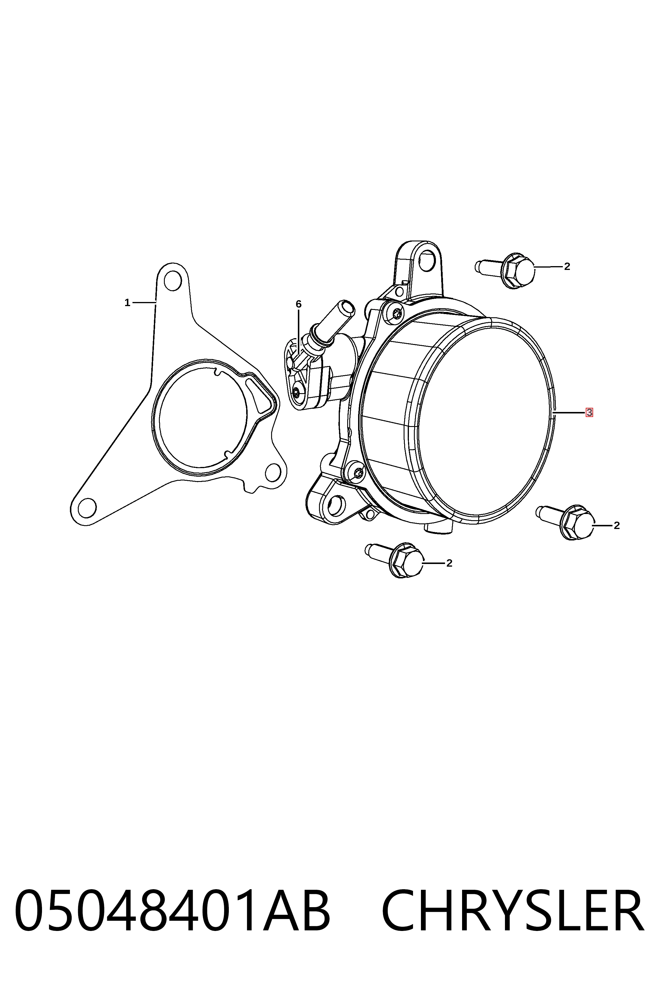 05048401AB Chrysler Насос вакуумний