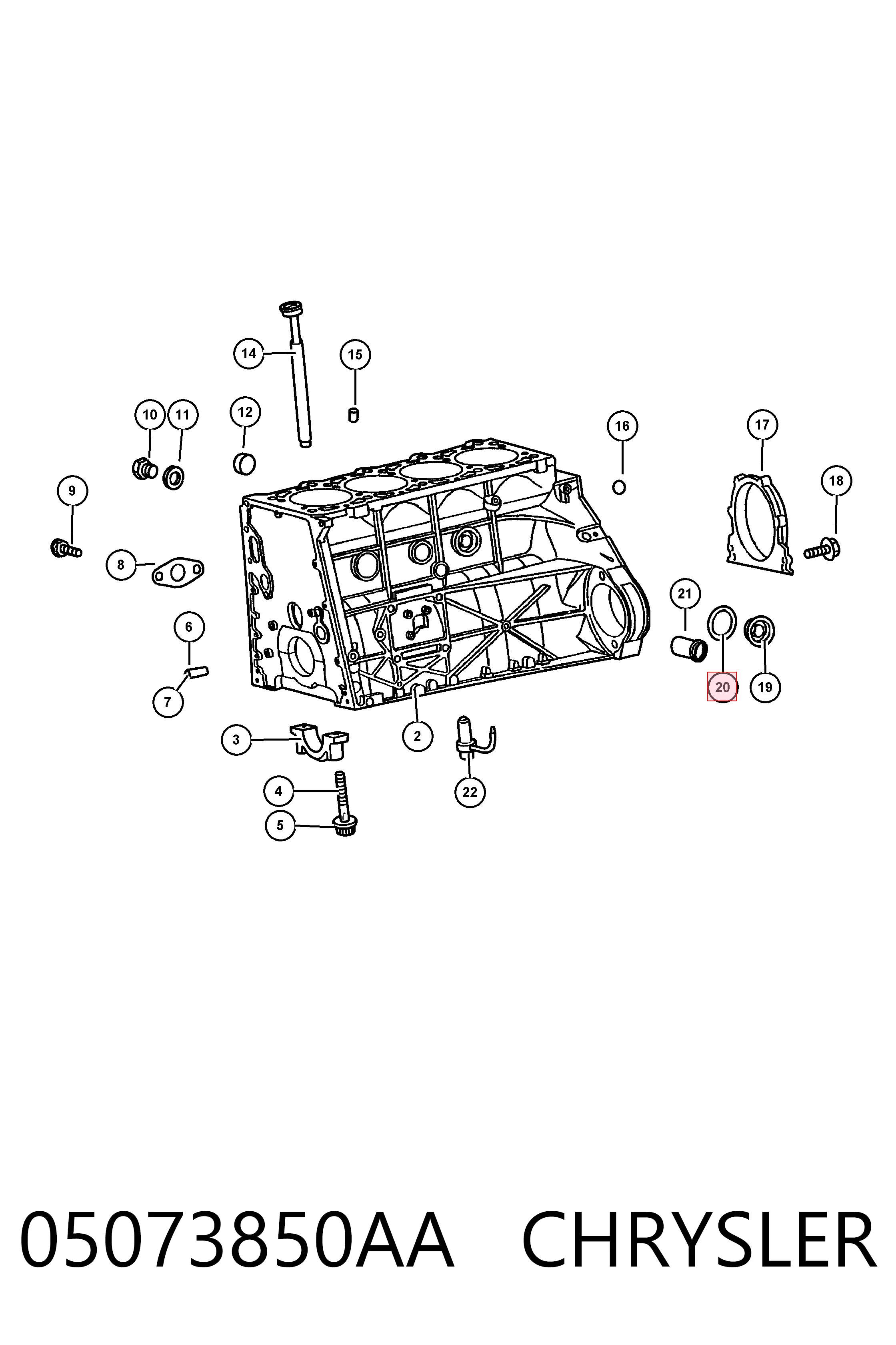 Купити K05073850AA Fiat/Alfa/Lancia Ущільнювальне кільце, універсальне