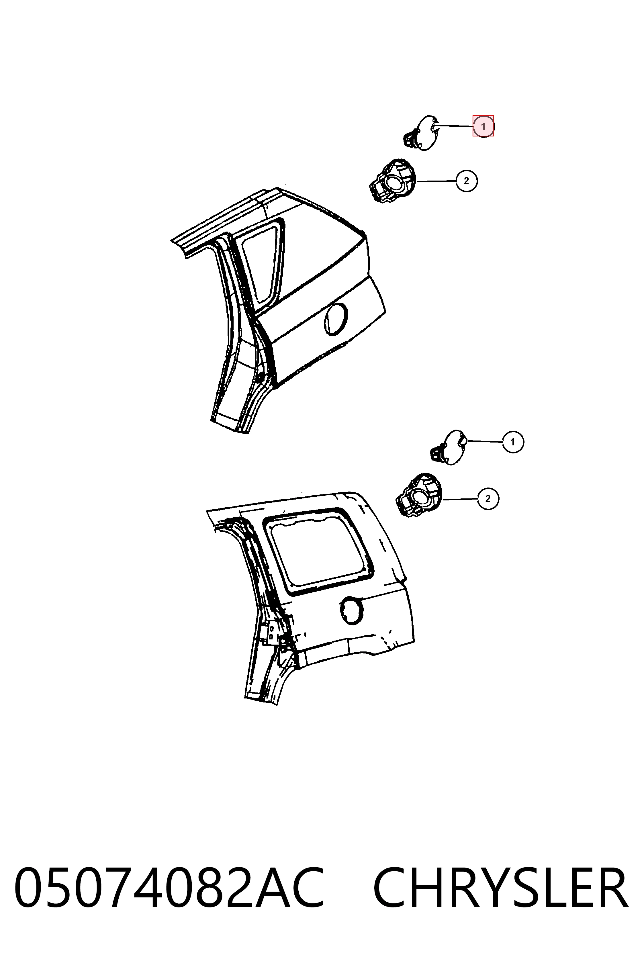 K05074082AC Fiat/Alfa/Lancia Дверцята бензобака
