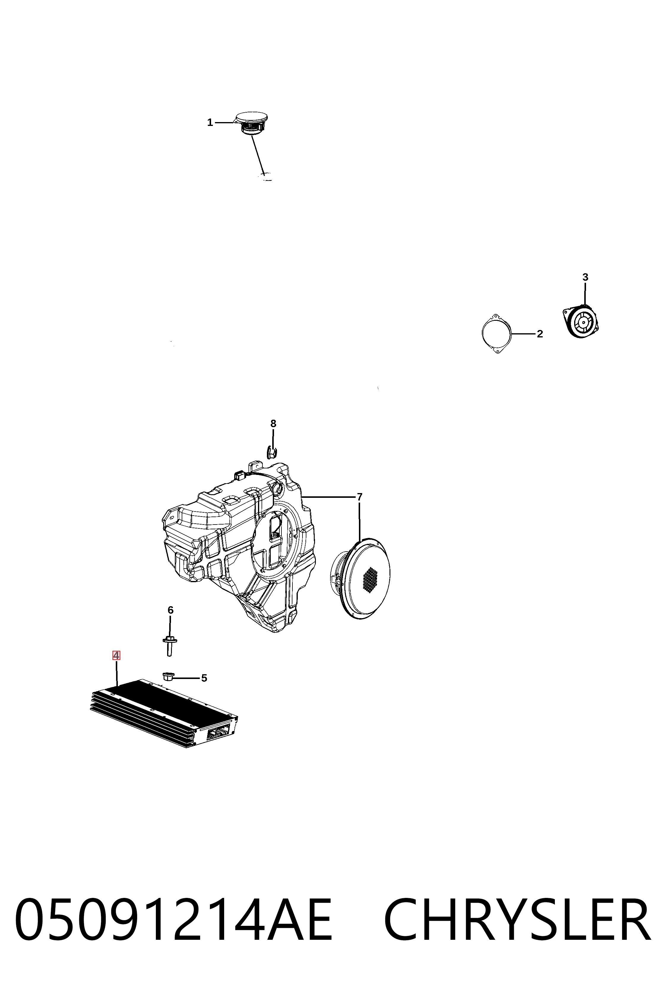 Купити K68248754AE Fiat/Alfa/Lancia Підсилювач звуку аудіосистеми