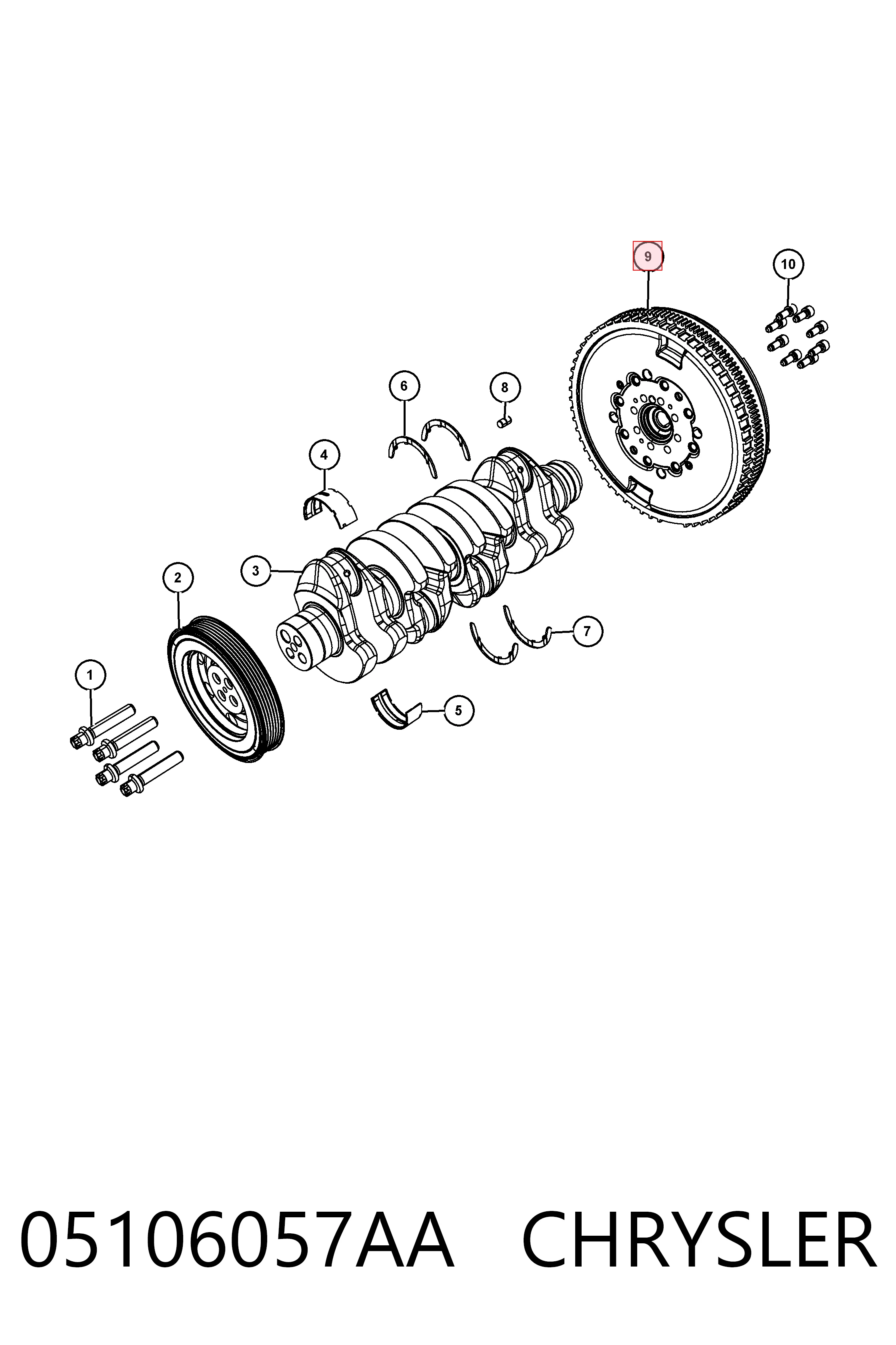 K05106057AB Fiat/Alfa/Lancia Демпферний маховик