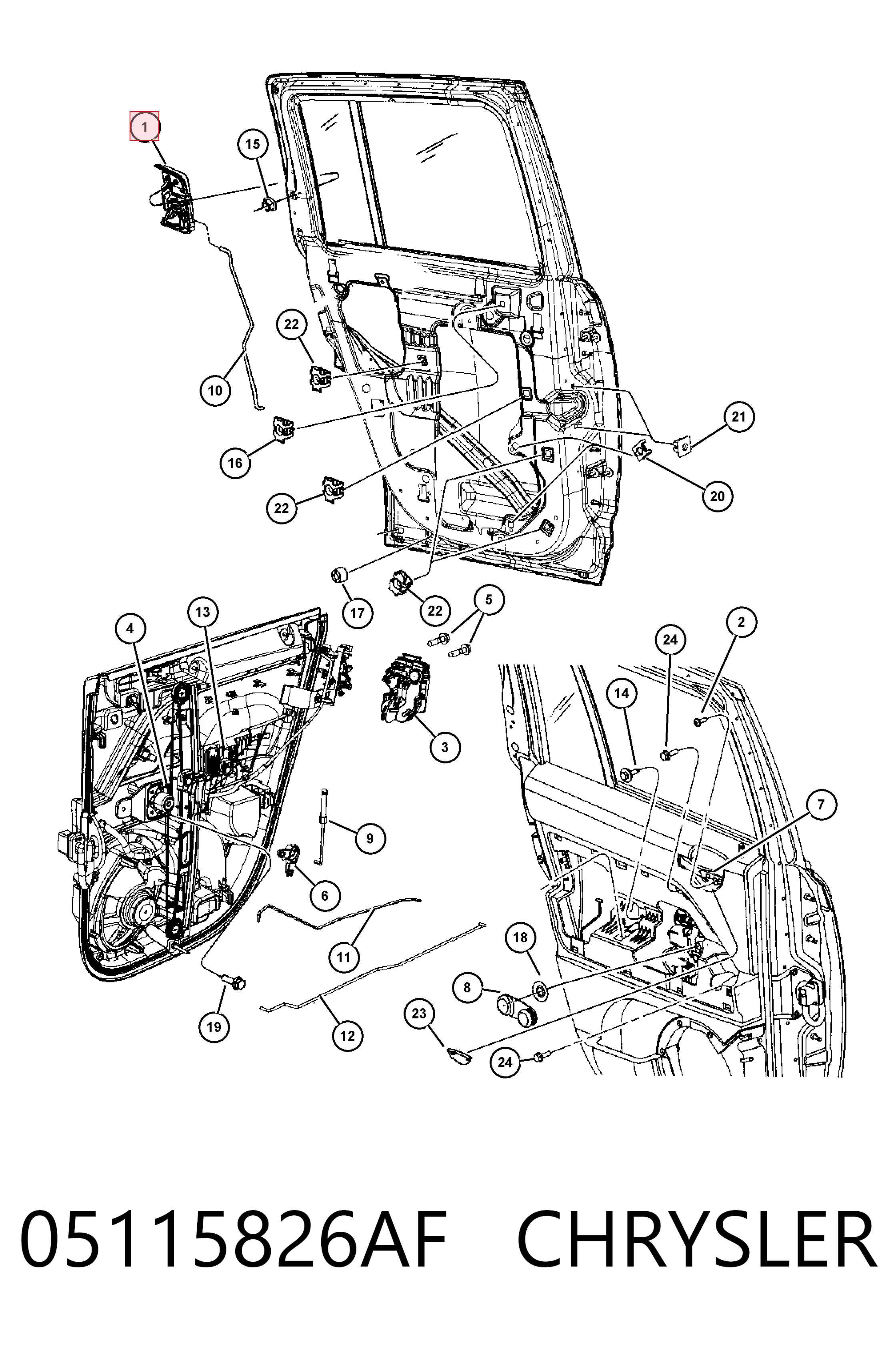 K05115826AF Fiat/Alfa/Lancia Ручка задньої двері зовнішня права