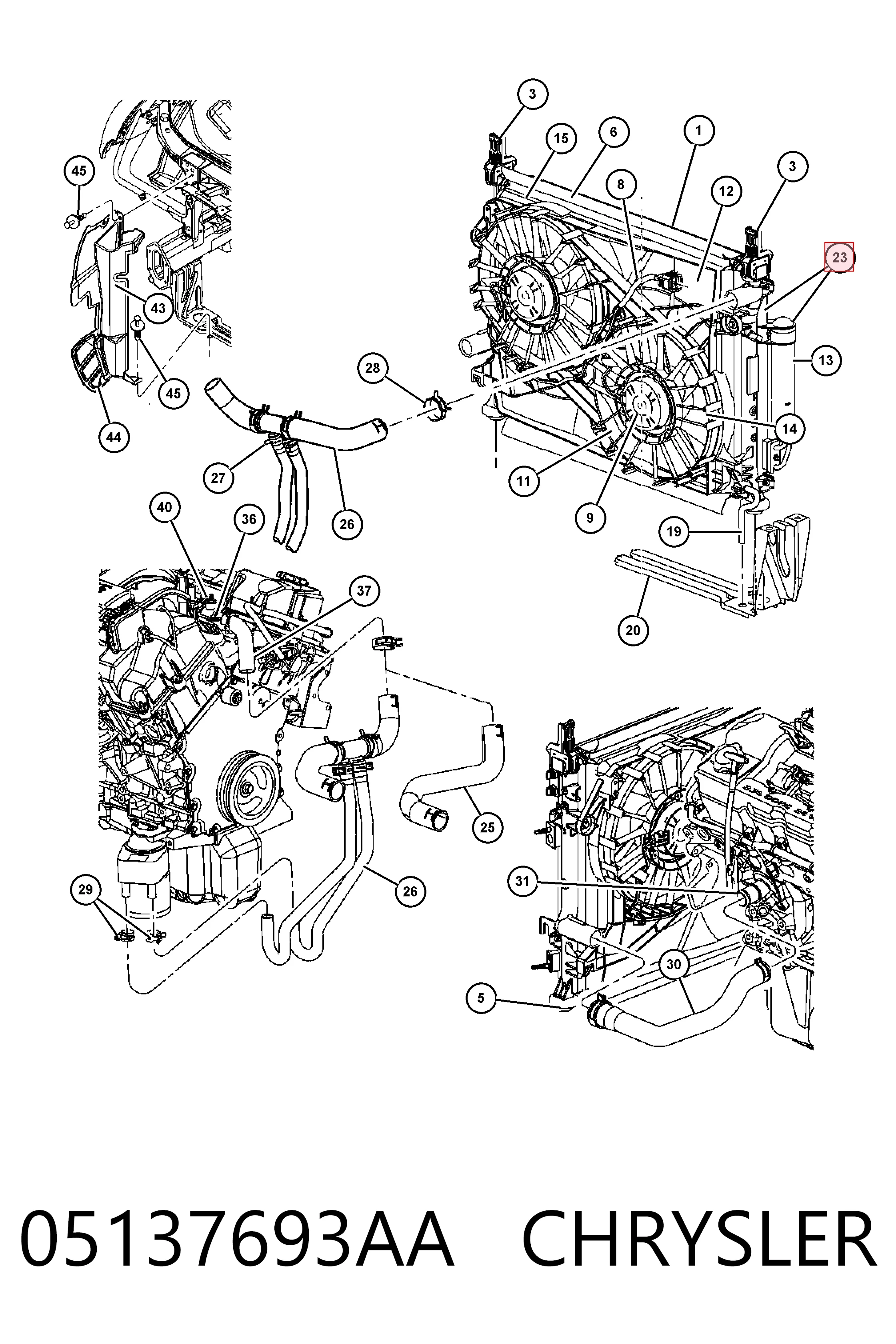 05137693AA Chrysler Конденсатор