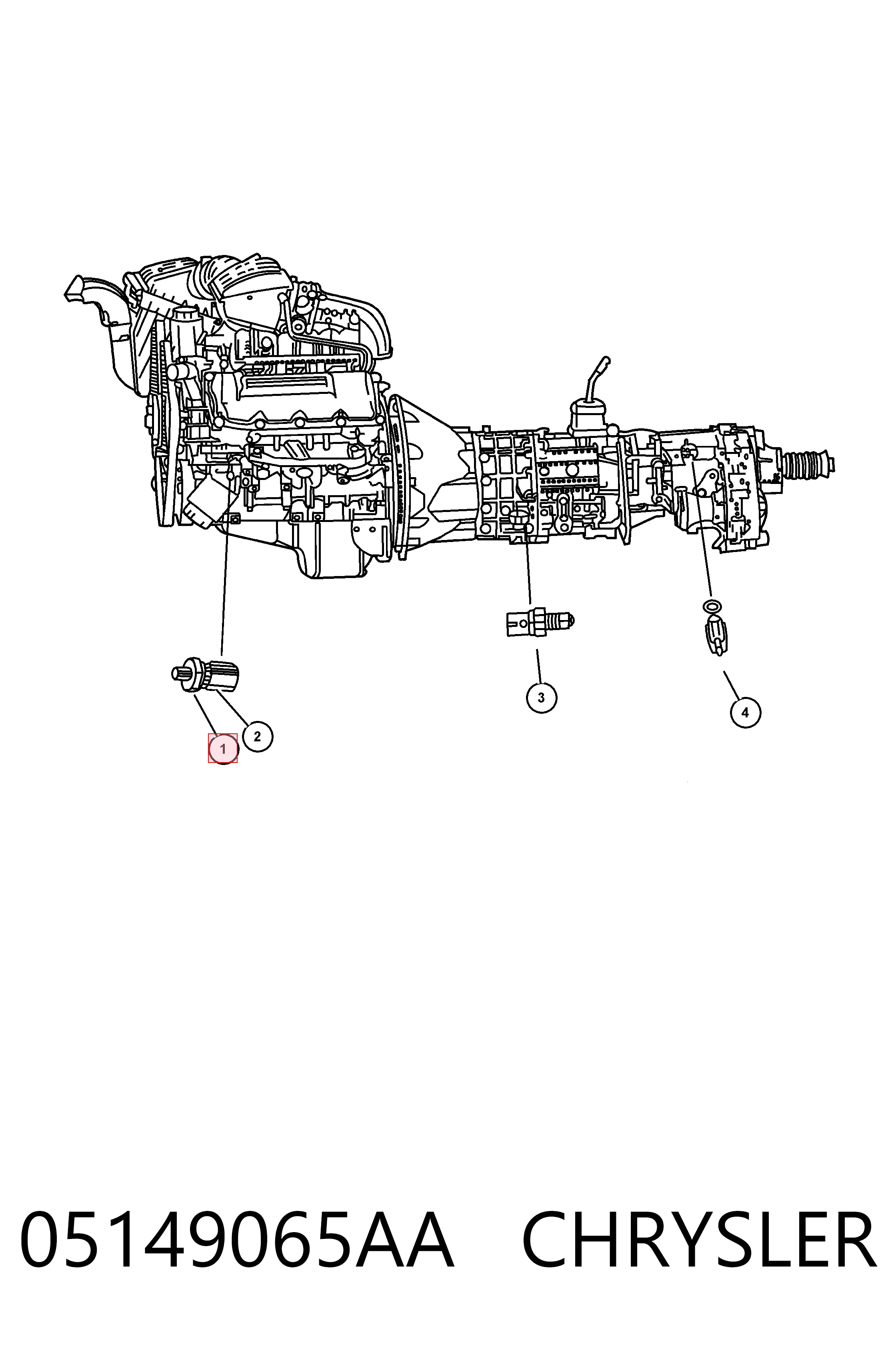 05149065AA Chrysler Датчик показника тиску масла