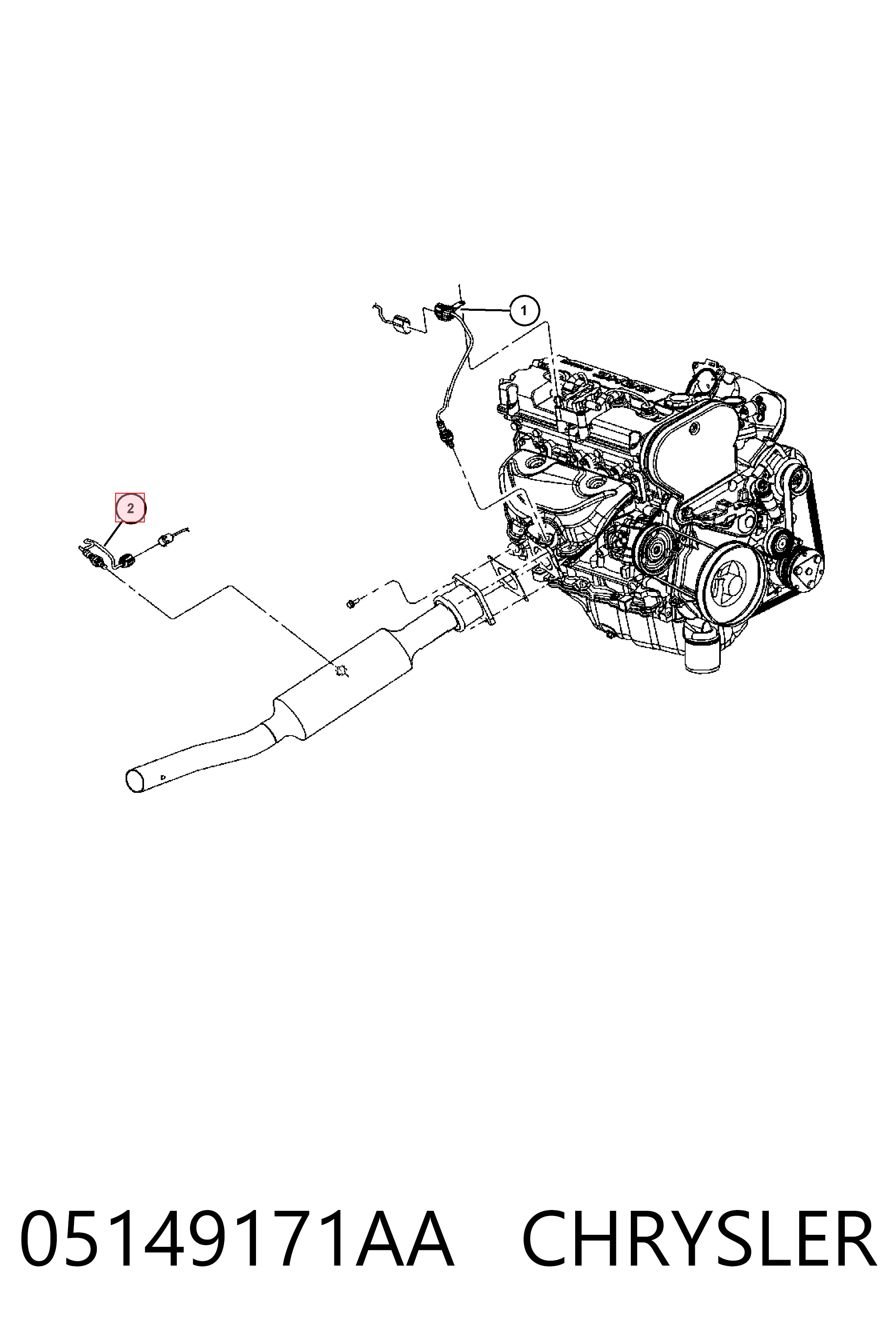 05149171AA Chrysler Датчик кисню