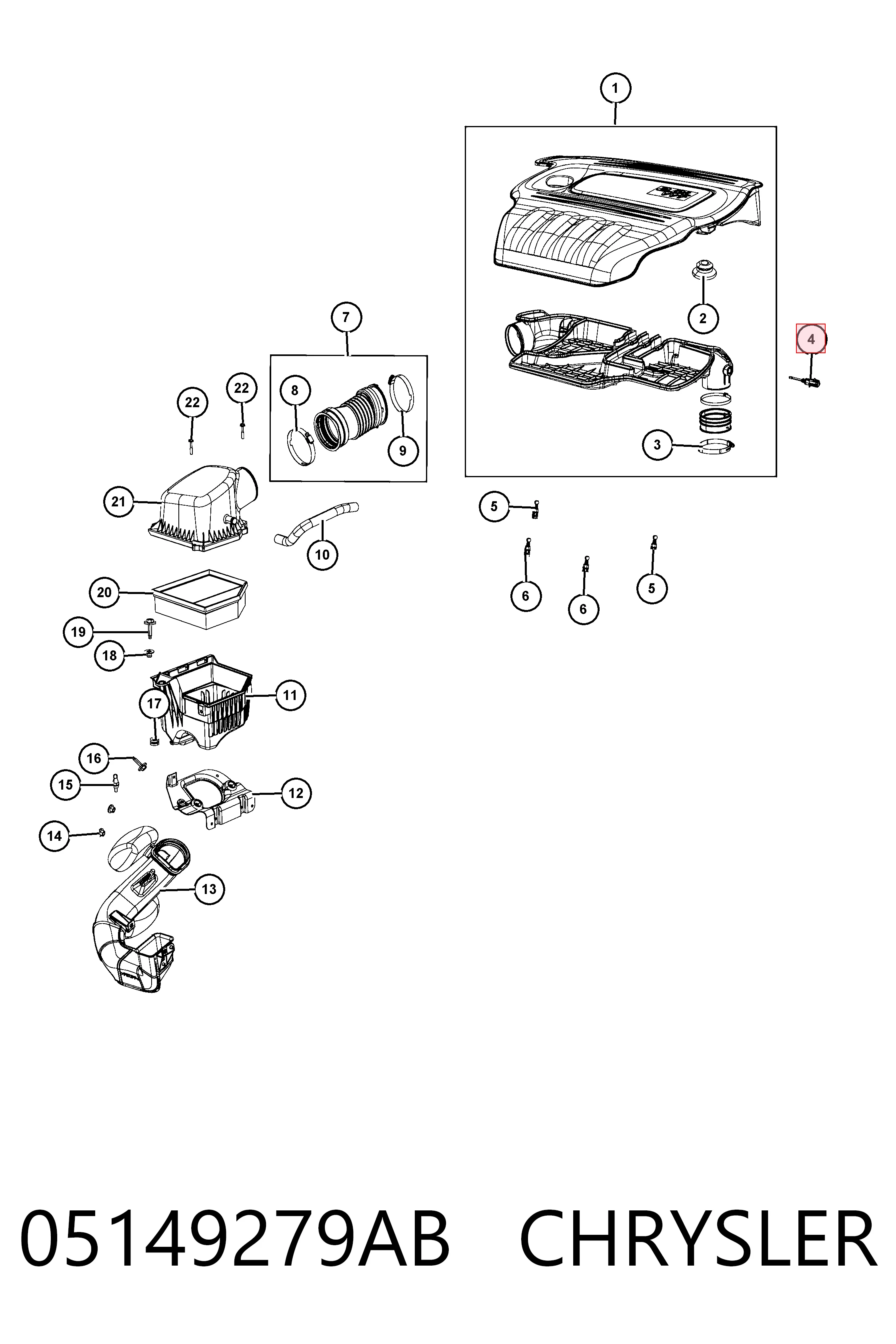 K05149279AC Fiat/Alfa/Lancia Датчик температури повітряної суміші
