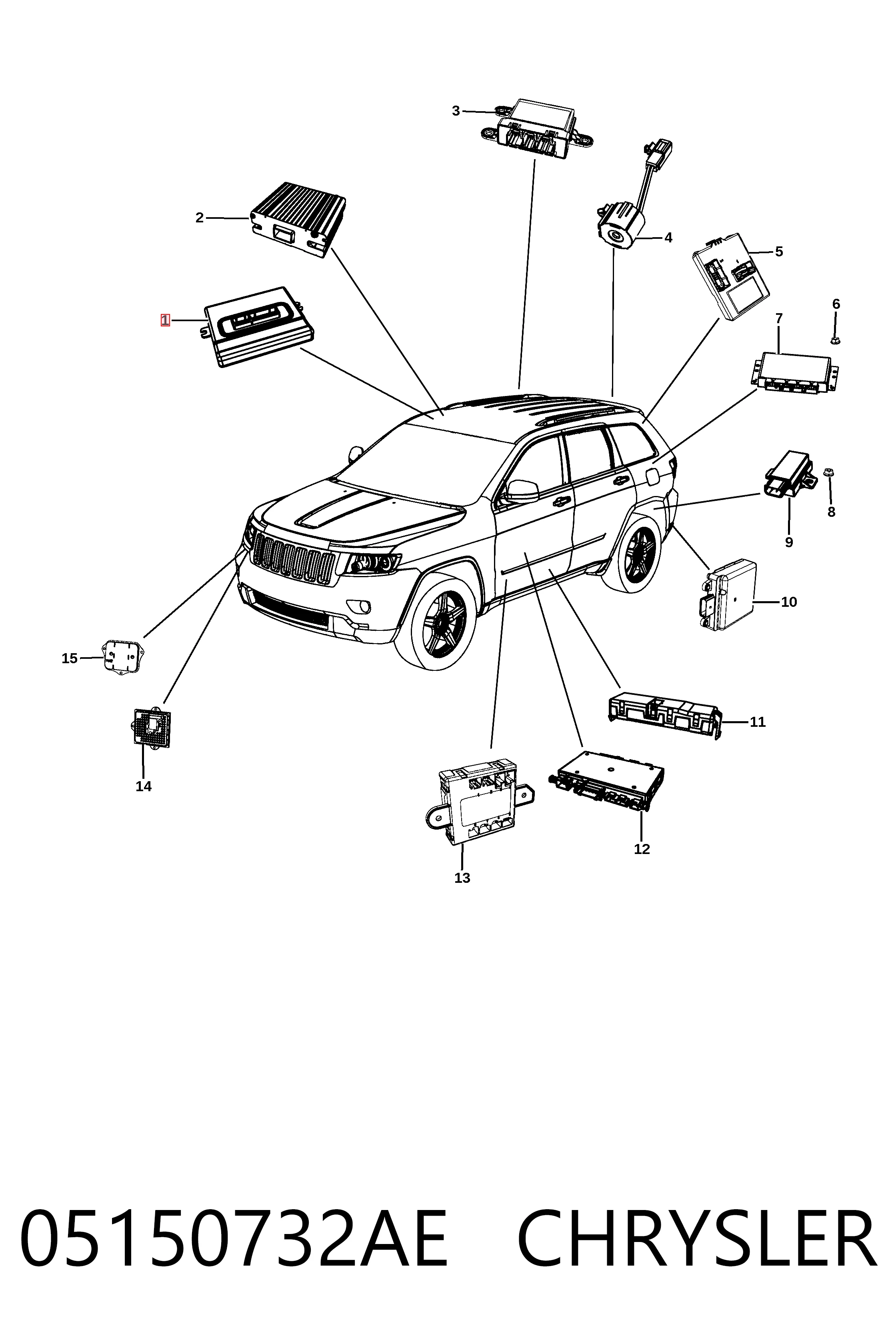 Модуль керування роздавальної коробкою Fiat/Alfa/Lancia K05150732AC ціна, від 383.86 USD