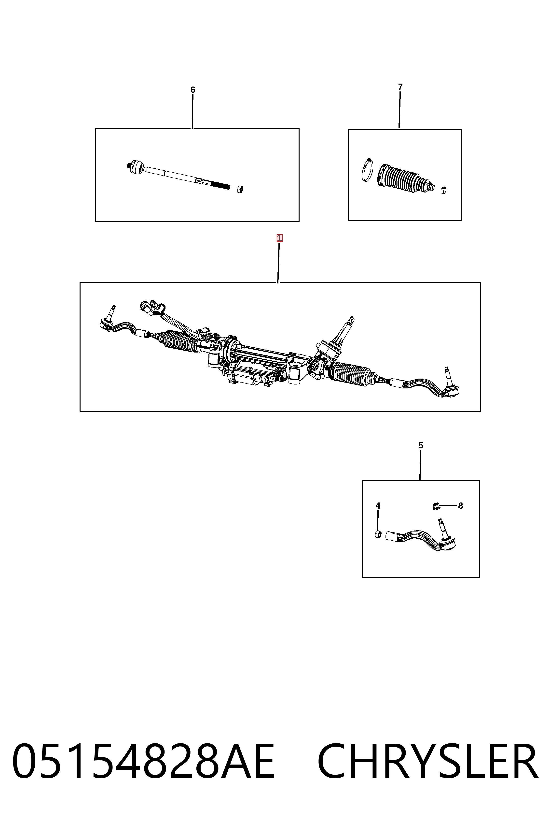 Управління рульове в зборі Fiat/Alfa/Lancia K68524909AB ціна, від 1265.47 USD