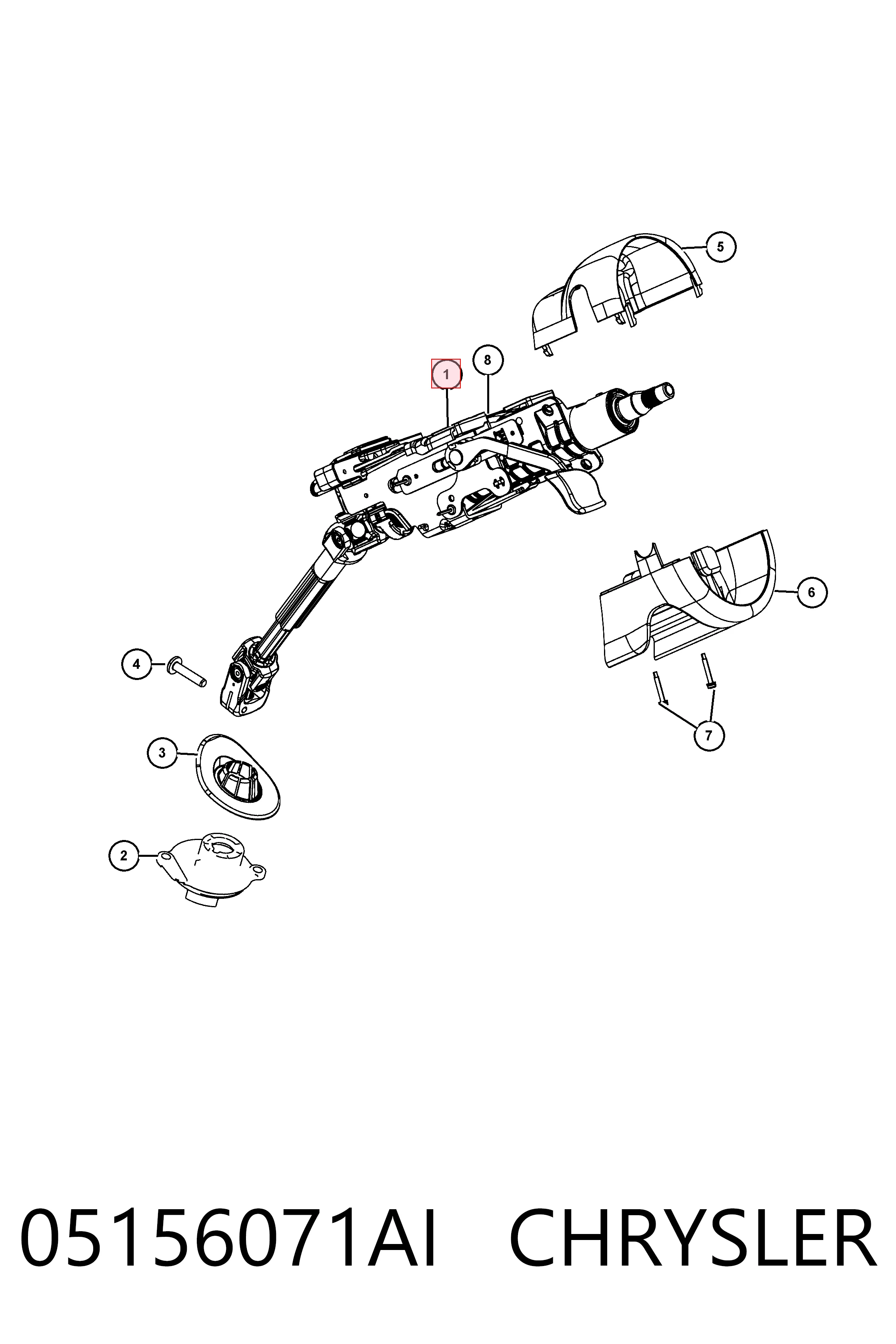 Рульова колонка Jeep Cherokee позашляховик (KL) (2014 - 2023) ціна, від 20.69 USD