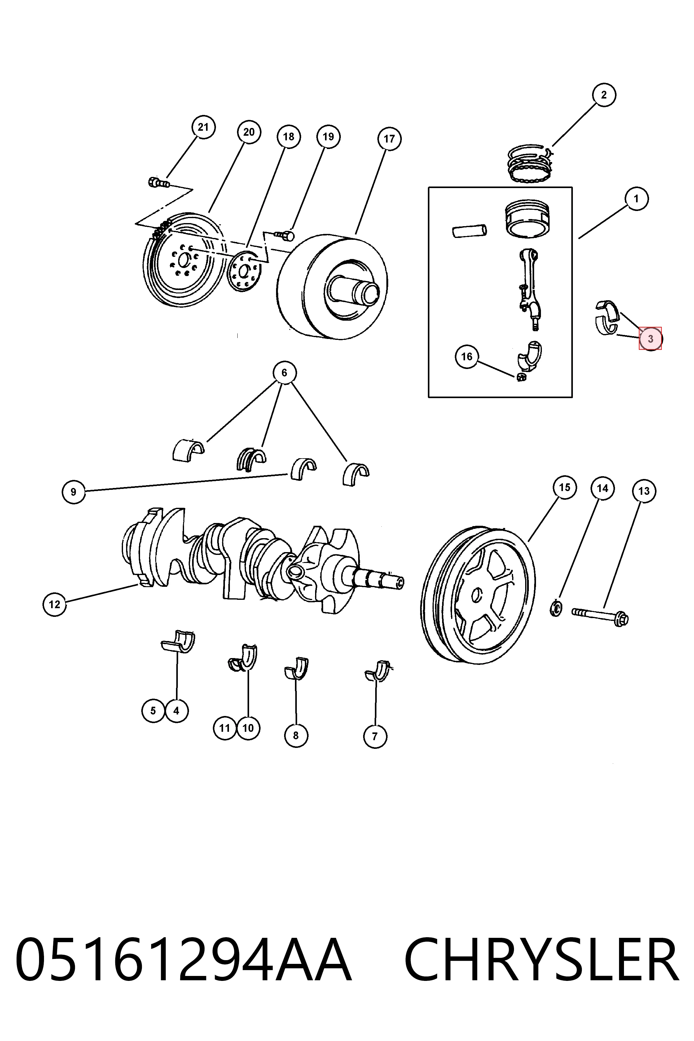 05161294AA Fiat/Alfa/Lancia Підшипник шатуна