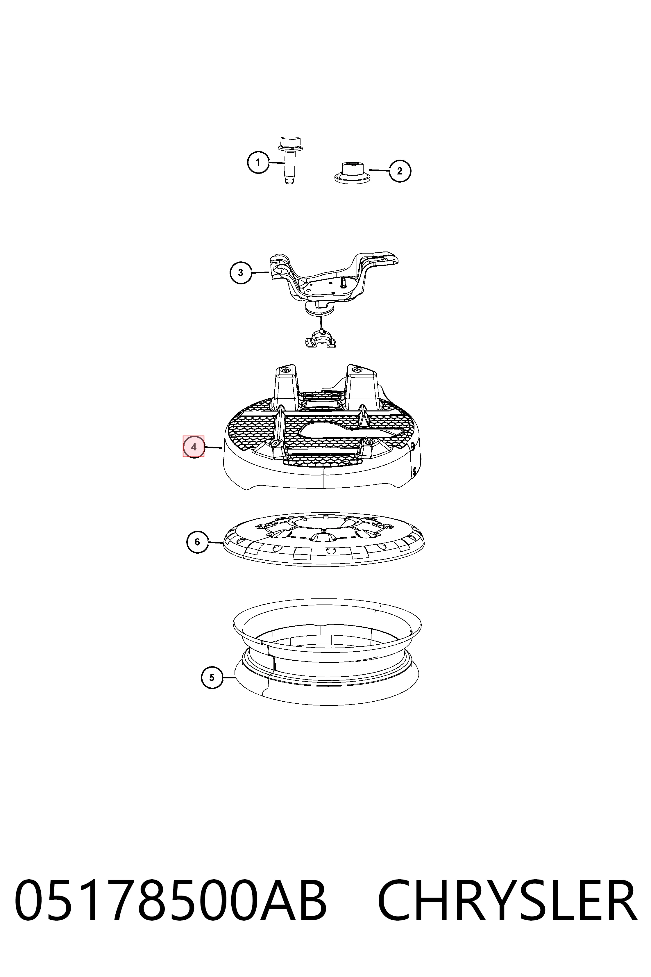 Чохол запаски Fiat/Alfa/Lancia K05178501AC ціна, від 5.65 USD