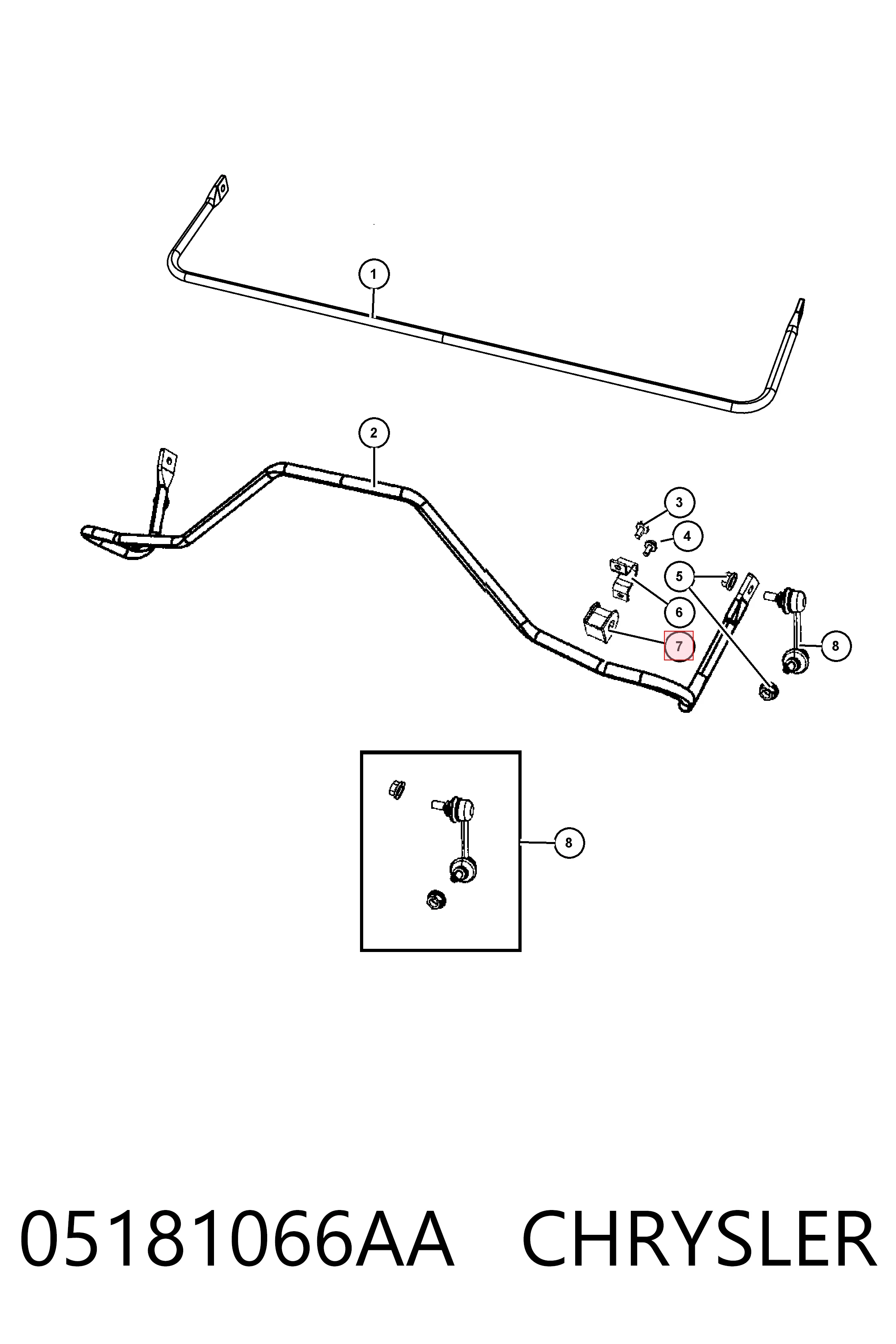 K05105108AD Fiat/Alfa/Lancia Прокладка стабільзатора заднього