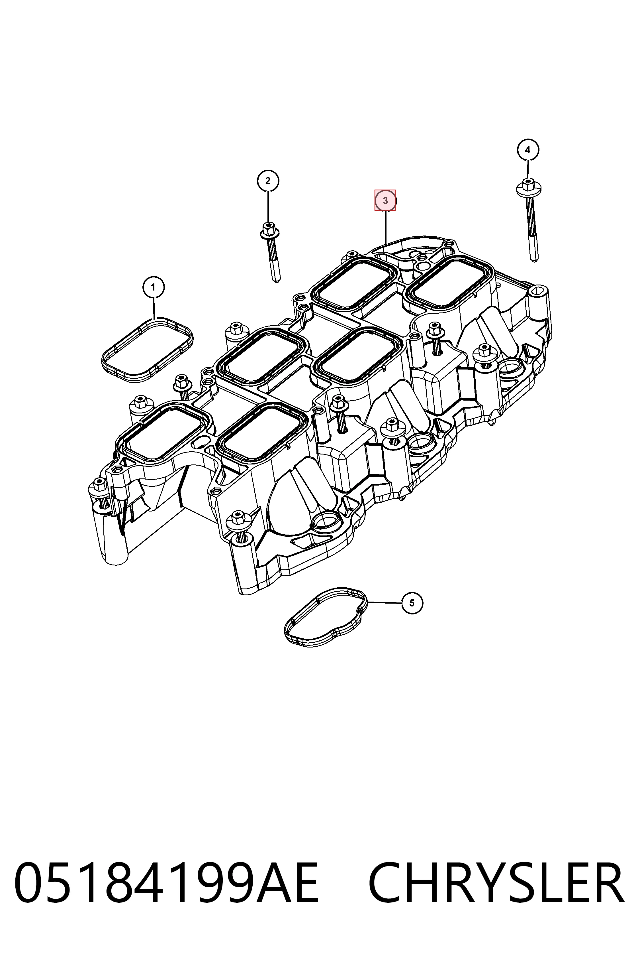 05184199AE Chrysler Колектор впускний нижній