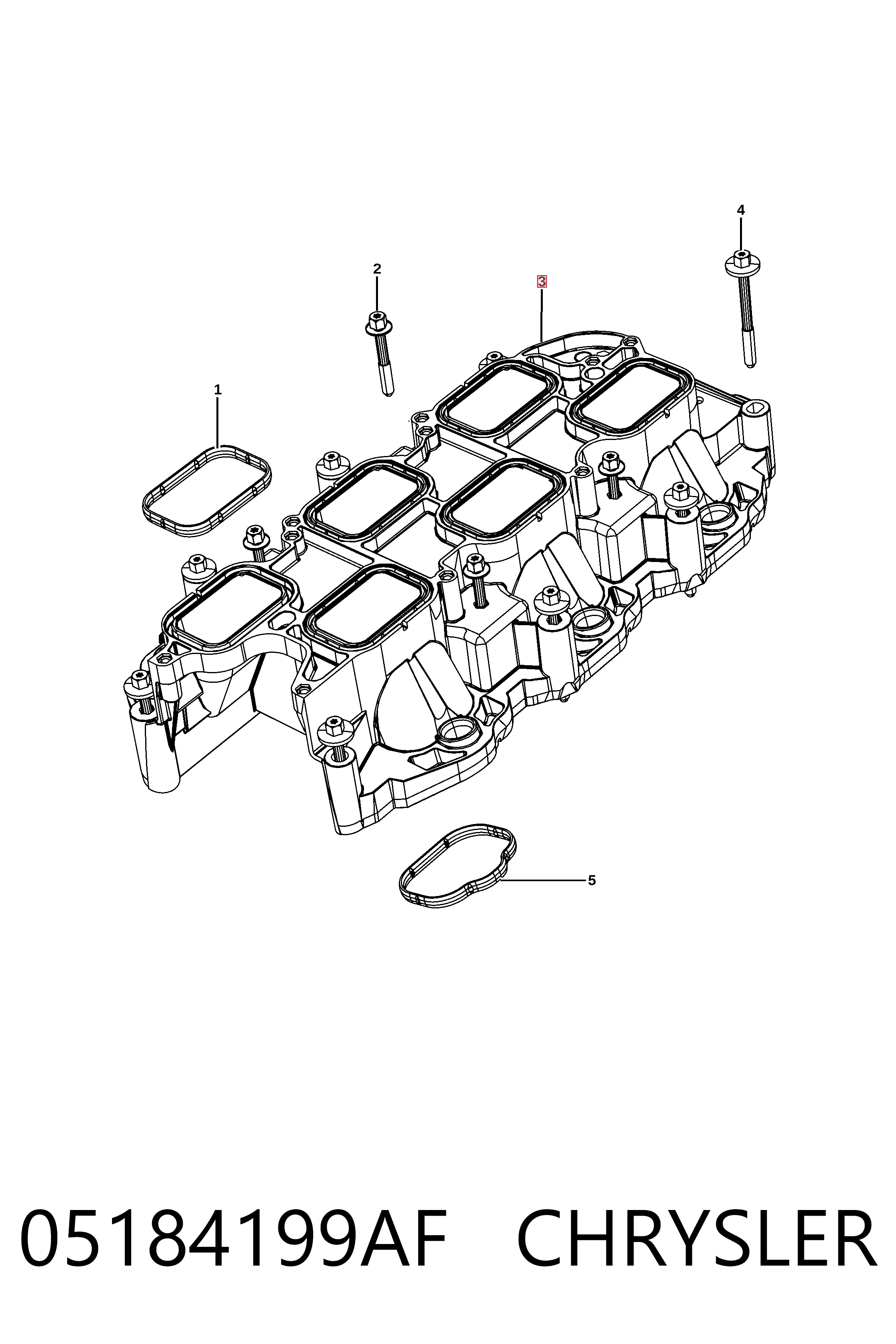 05184199AF Chrysler Колектор впускний нижній