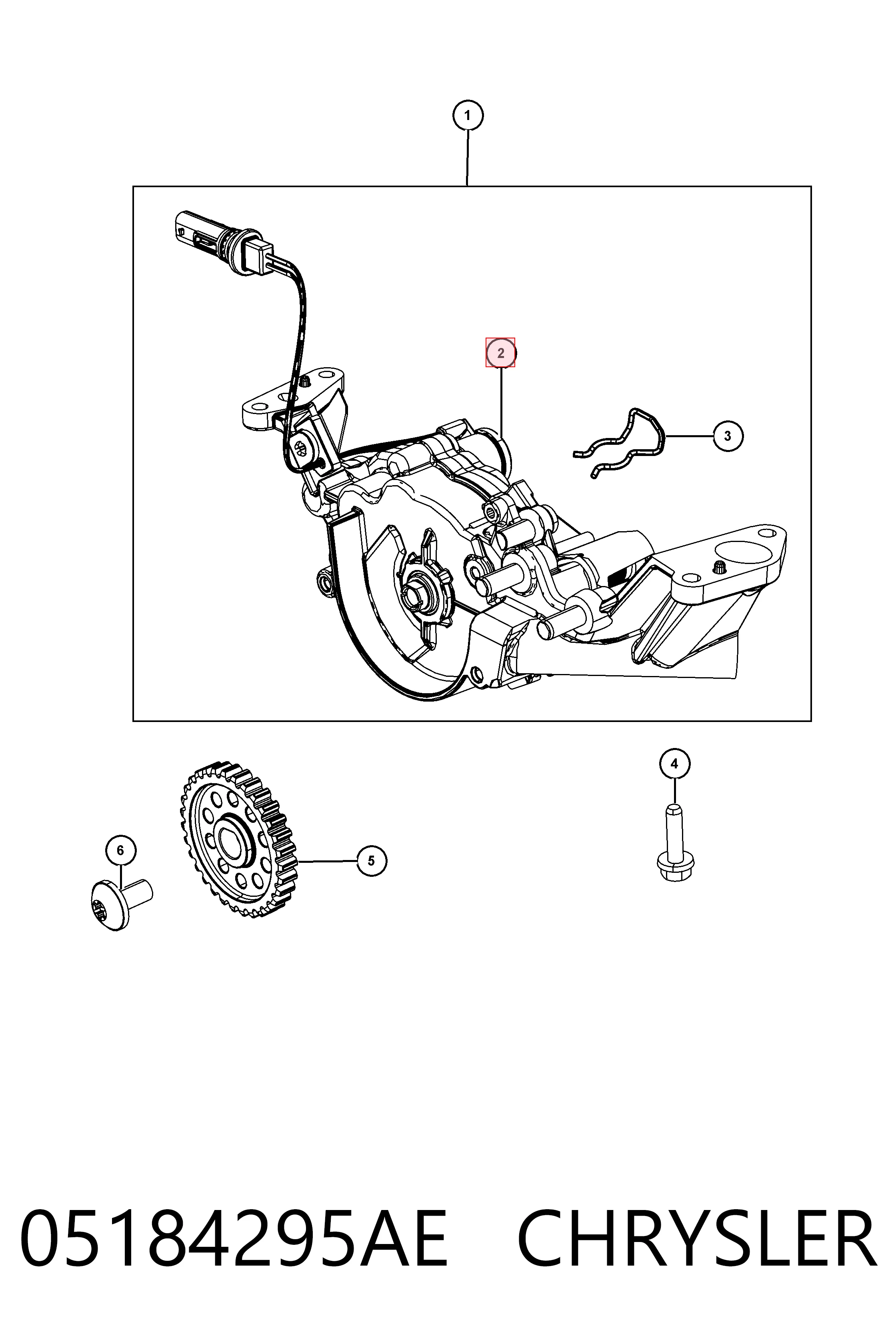 05184295AE Chrysler Масляний насос двигуна