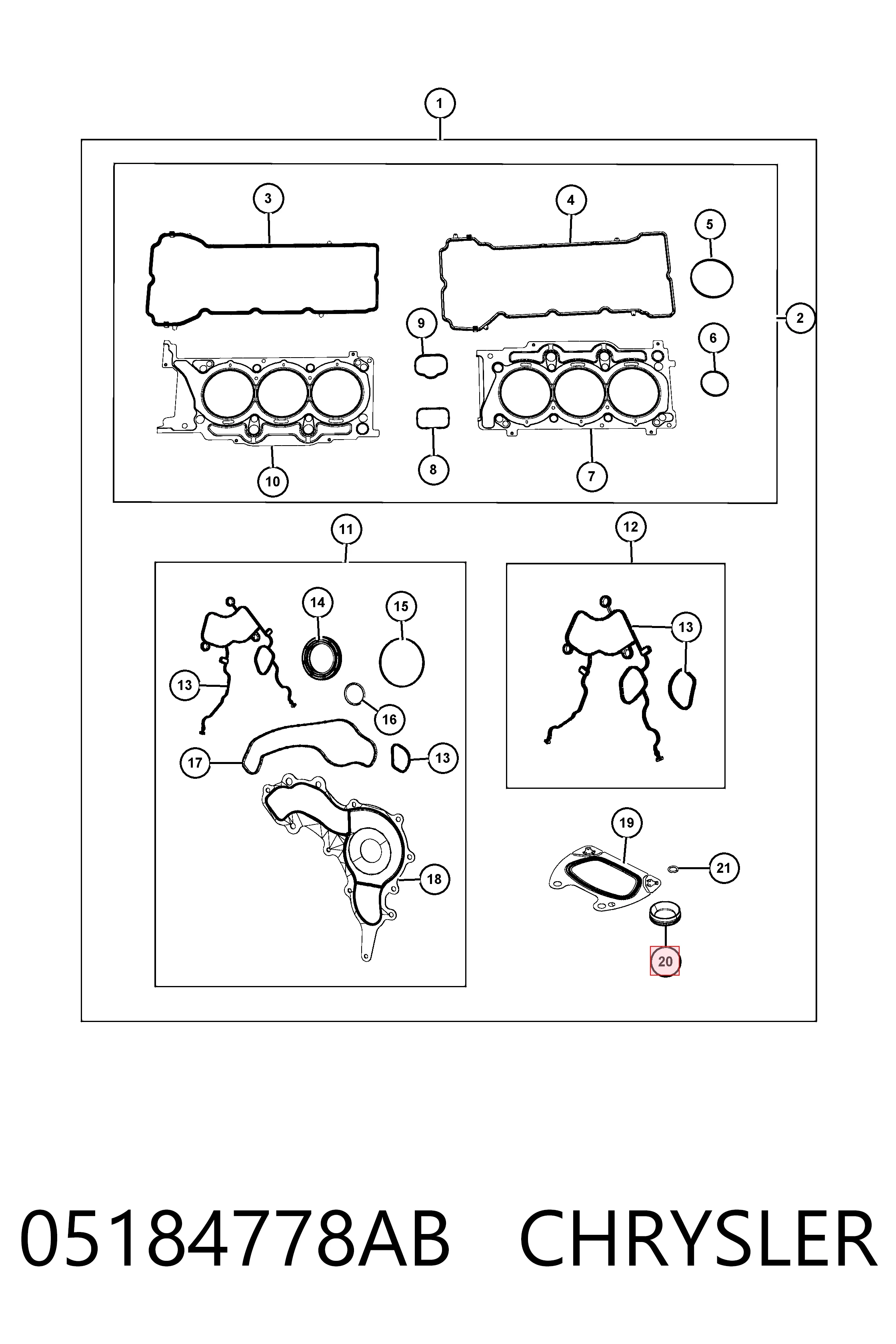 05184778AB Chrysler Кільце ущільнювальне свічкового колодязя