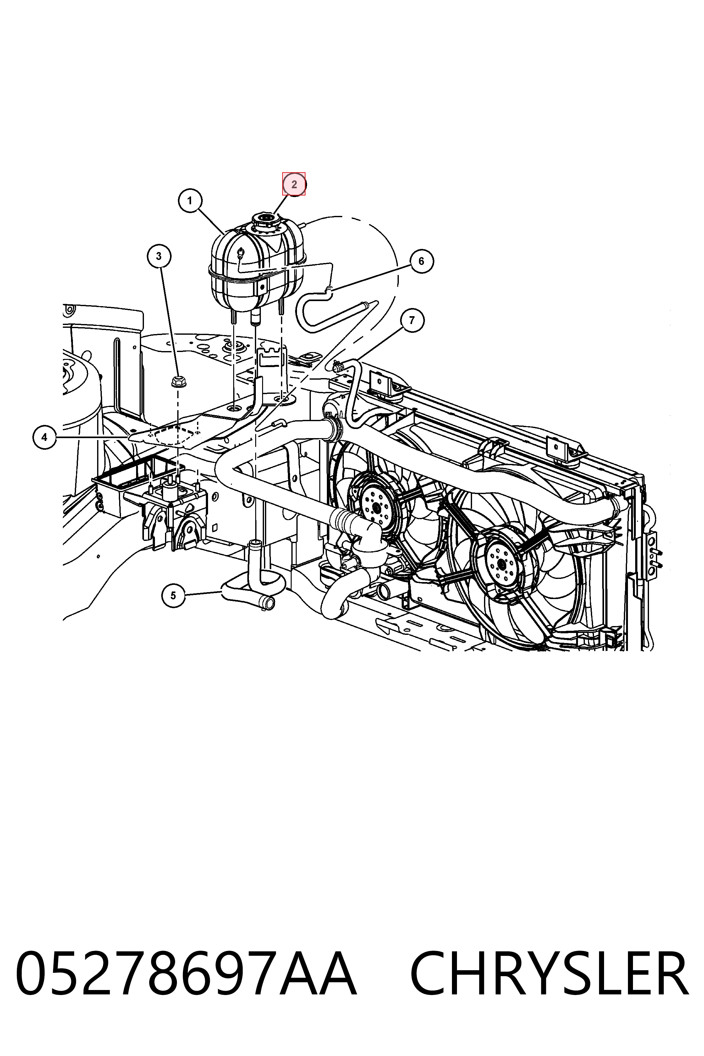 05278697AA Chrysler Кришка / пробка радіатора