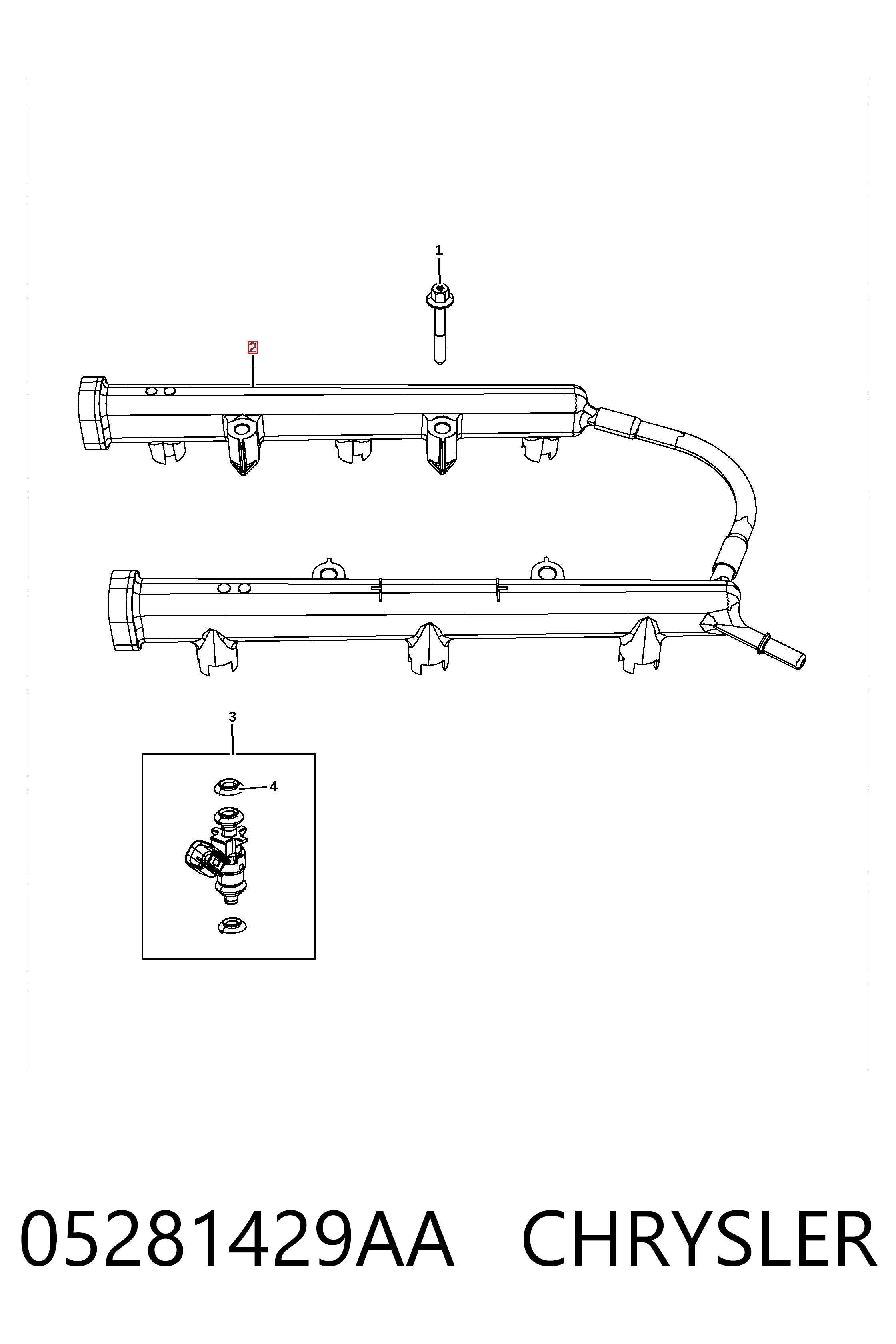 Рампа форсунок системи упорскування палива Fiat/Alfa/Lancia K04593922AA ціна, від 19.00 USD