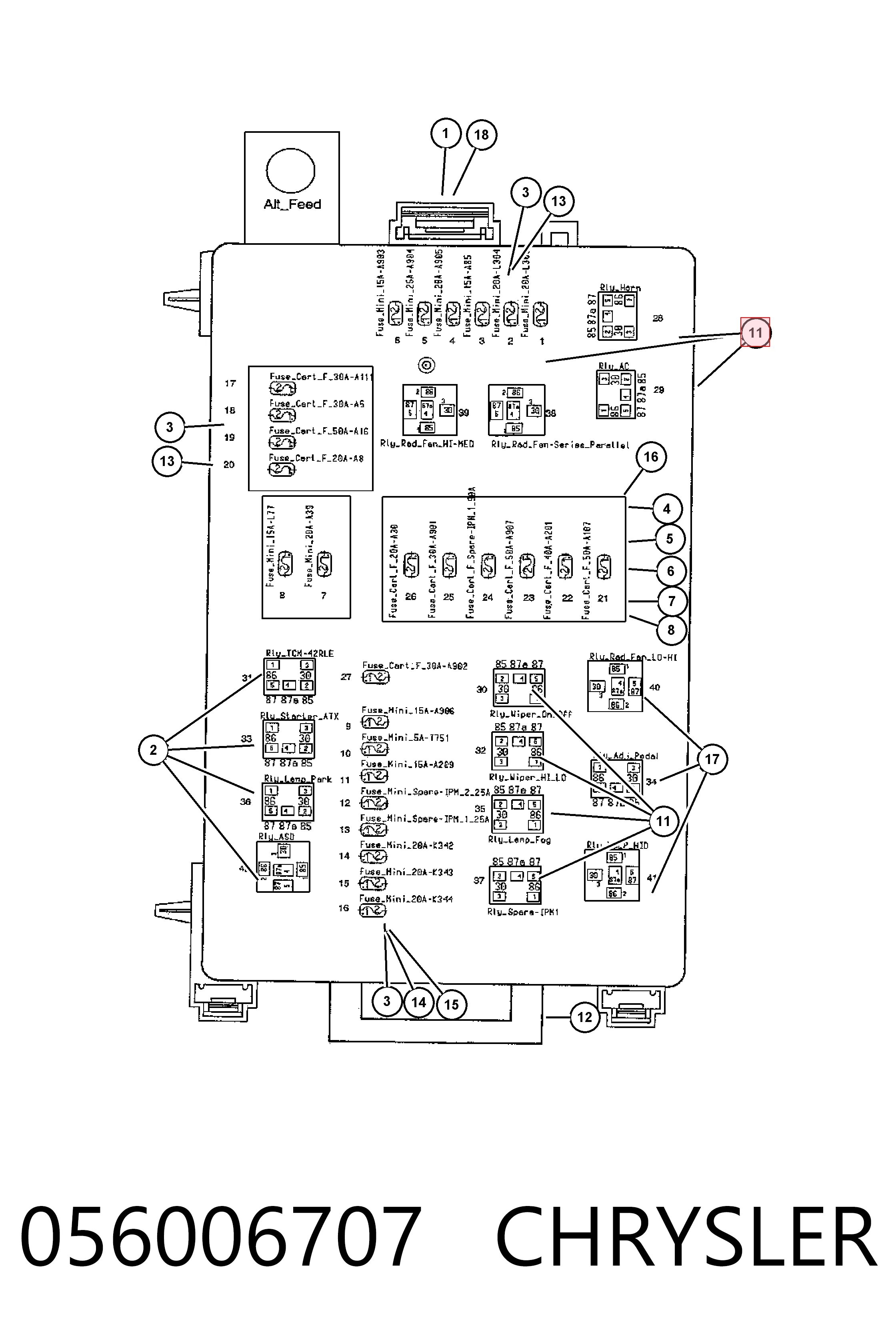 Купити K04848879AB Fiat/Alfa/Lancia Реле фар передніх