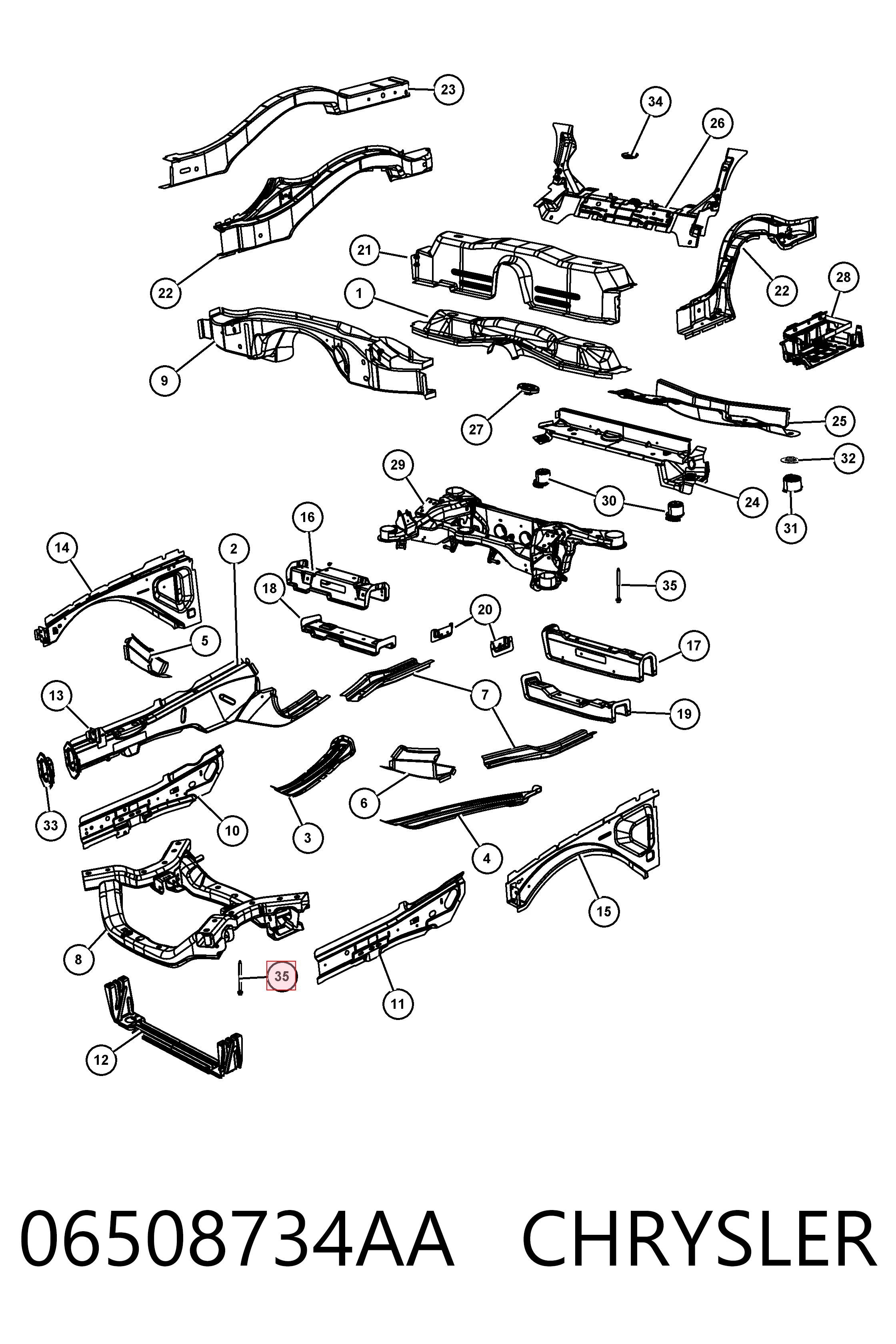 K06508734AA Fiat/Alfa/Lancia 