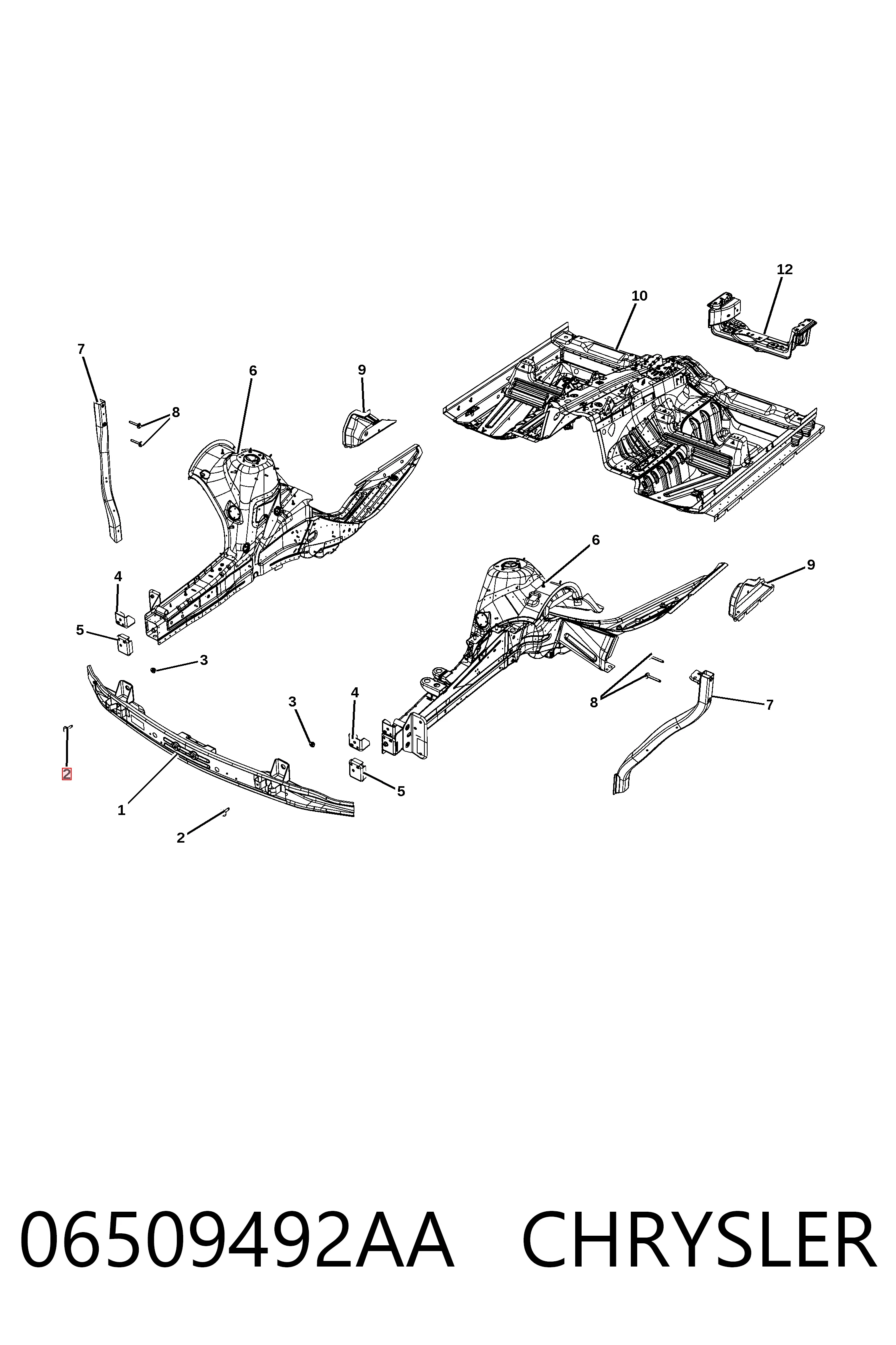K52124603AC Fiat/Alfa/Lancia Болт/гайка кріплення