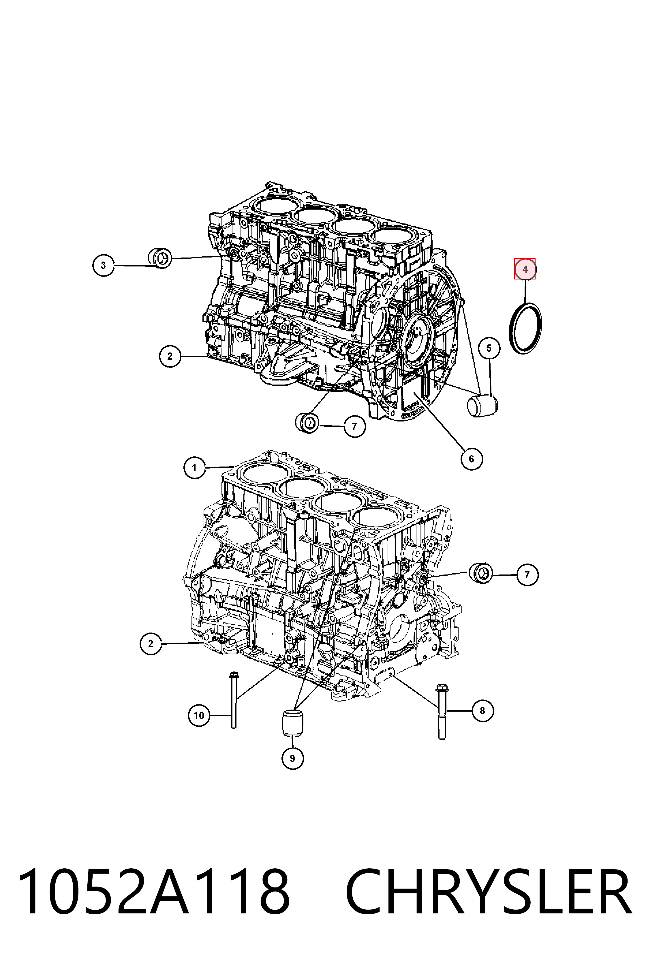Сальник колінвала двигуна, задній Fiat/Alfa/Lancia 5047167AA ціна, від 15.42 USD