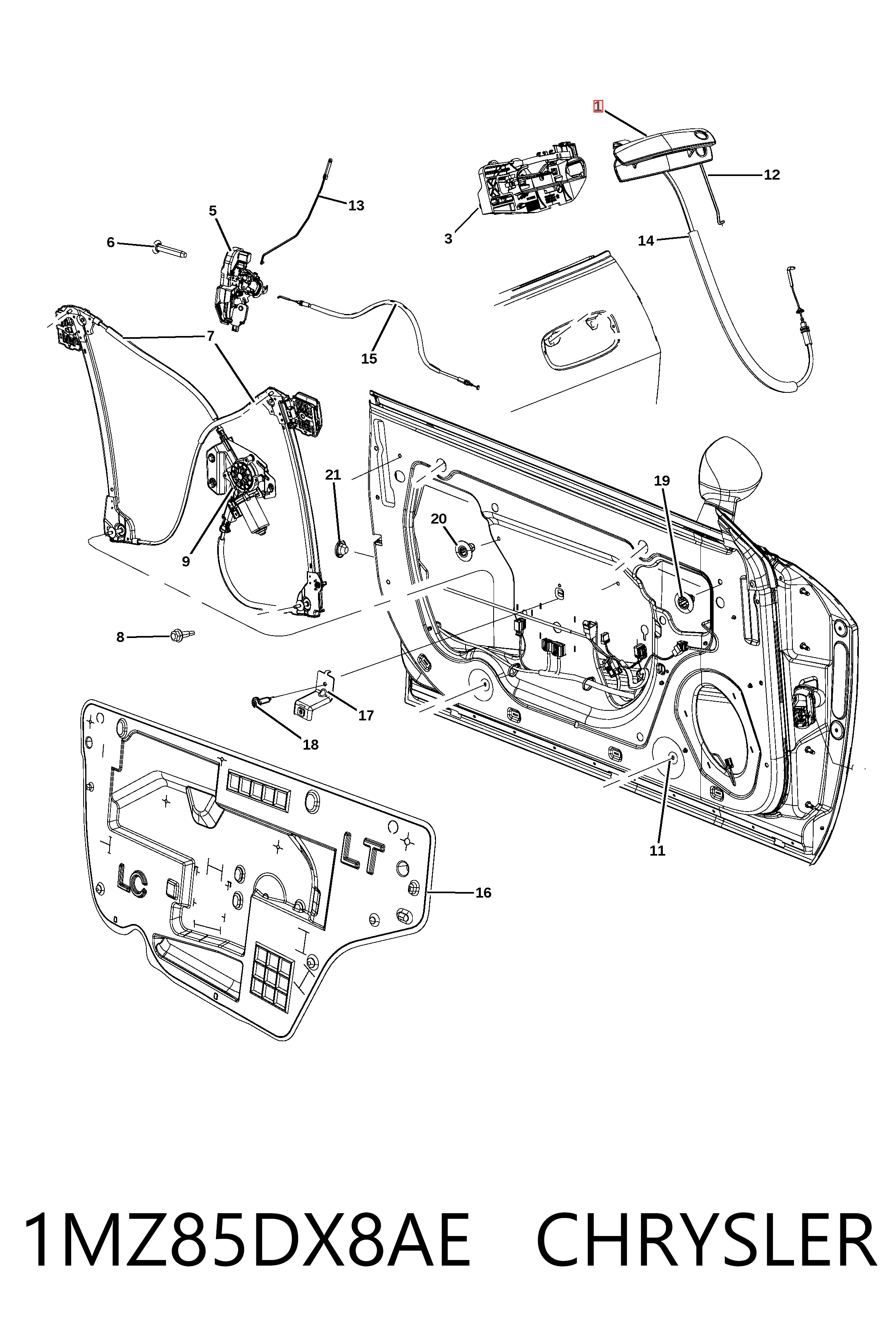 Купити K1MZ85JSCAJ Fiat/Alfa/Lancia Ручка передньої двері зовнішня ліва
