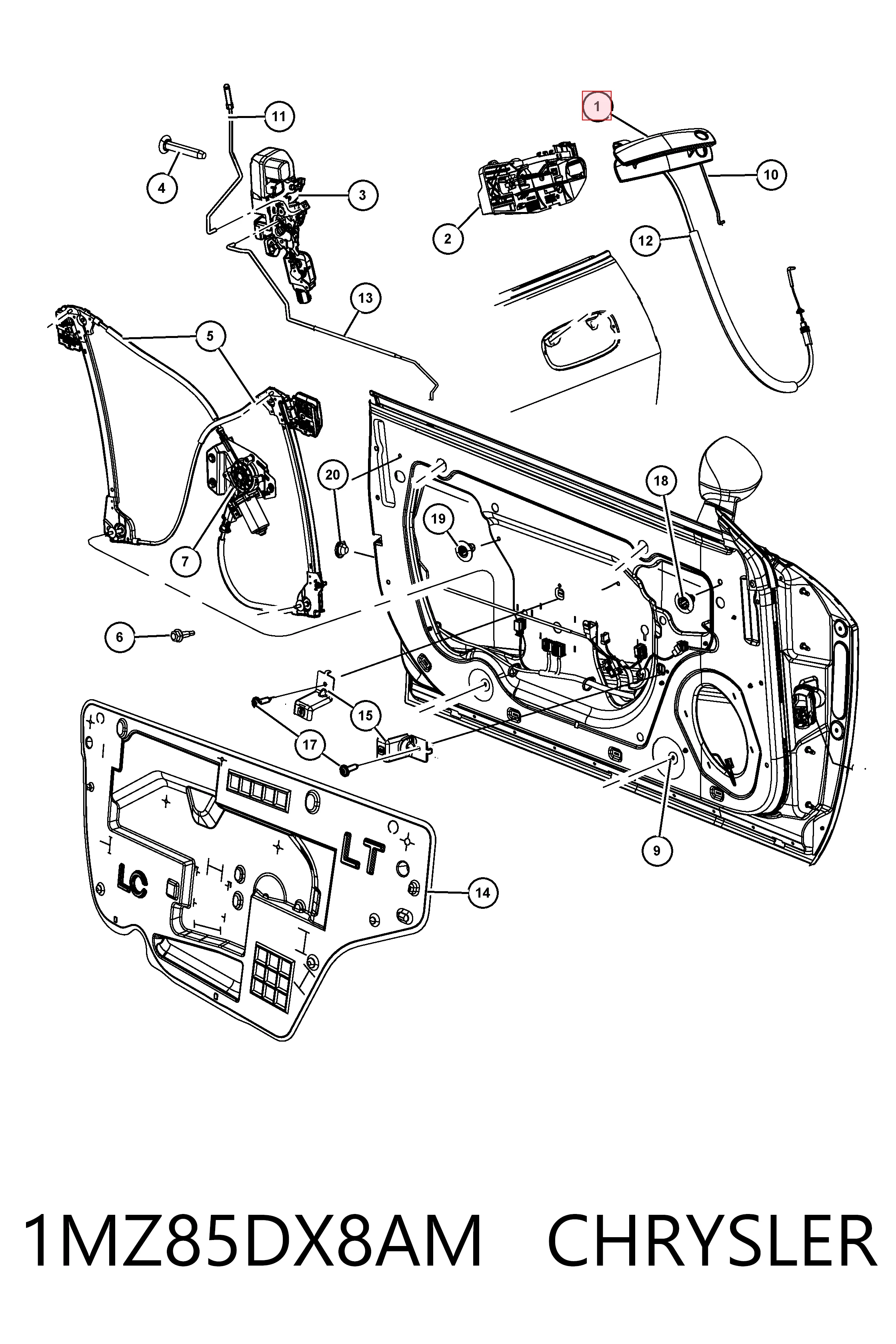 K1MZ85JSCAJ Fiat/Alfa/Lancia Ручка передньої двері зовнішня ліва