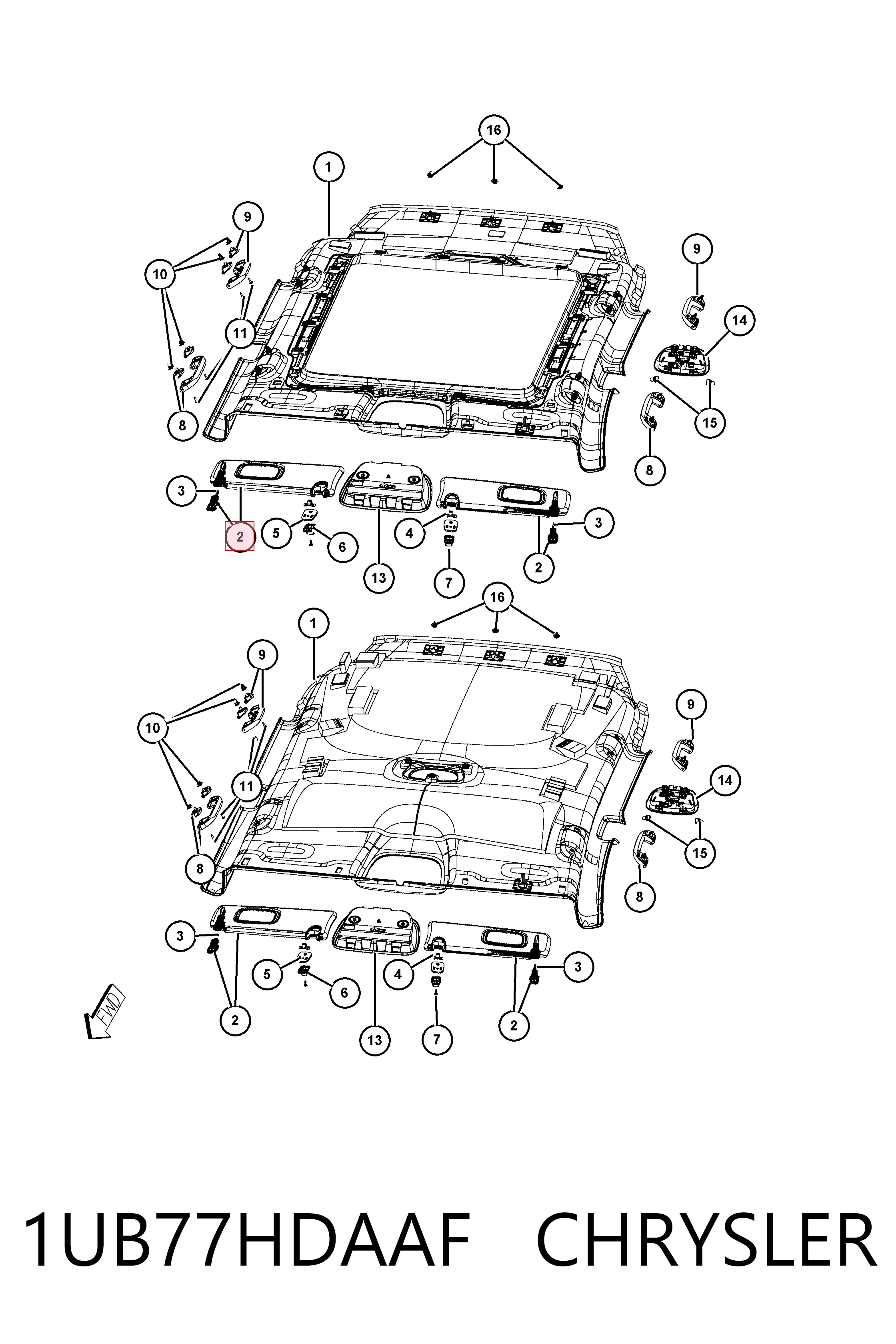 Козирок протисонячний на Jeep Cherokee  KL