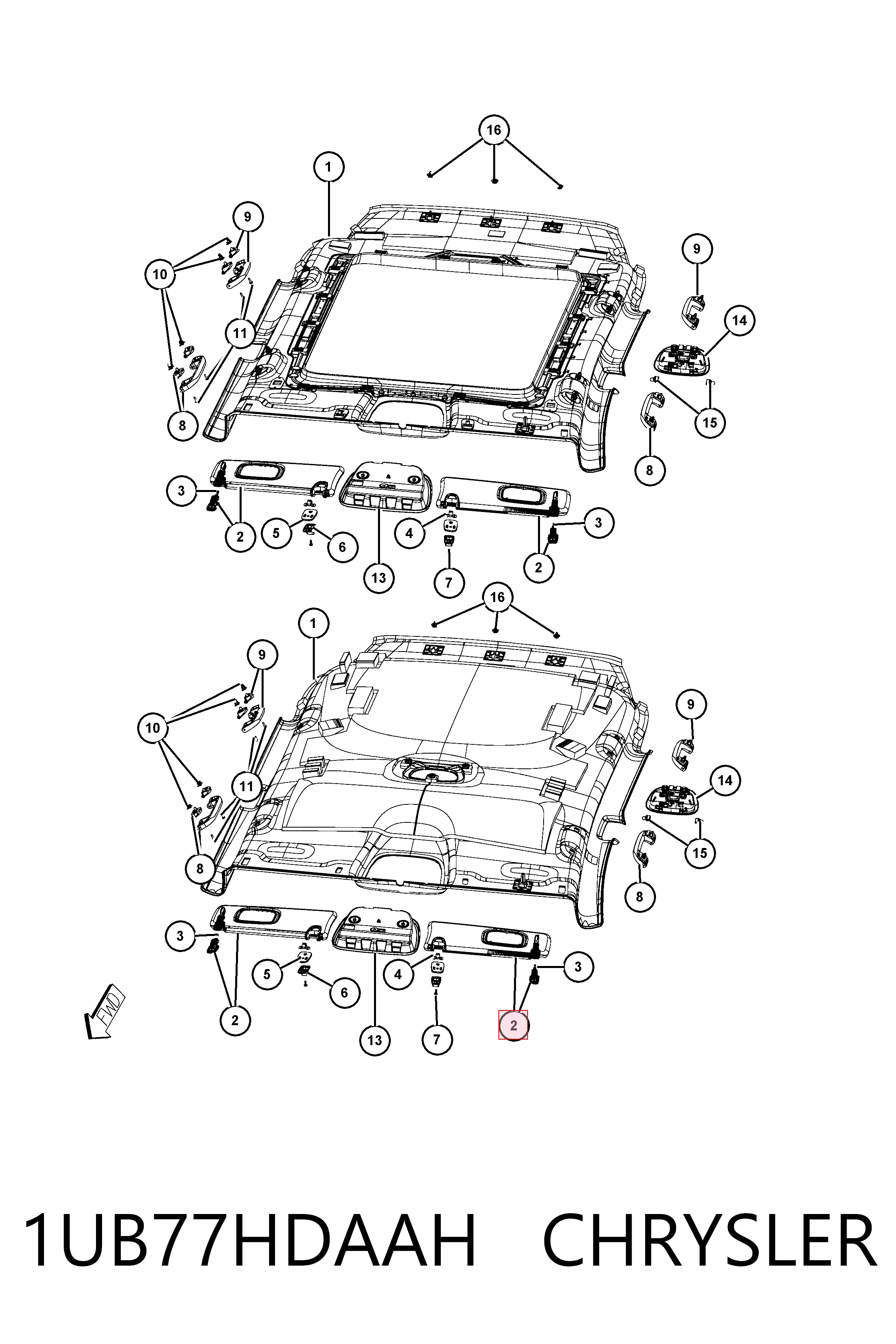 Купити Сонцезахисний козирок Jeep Cherokee  KL