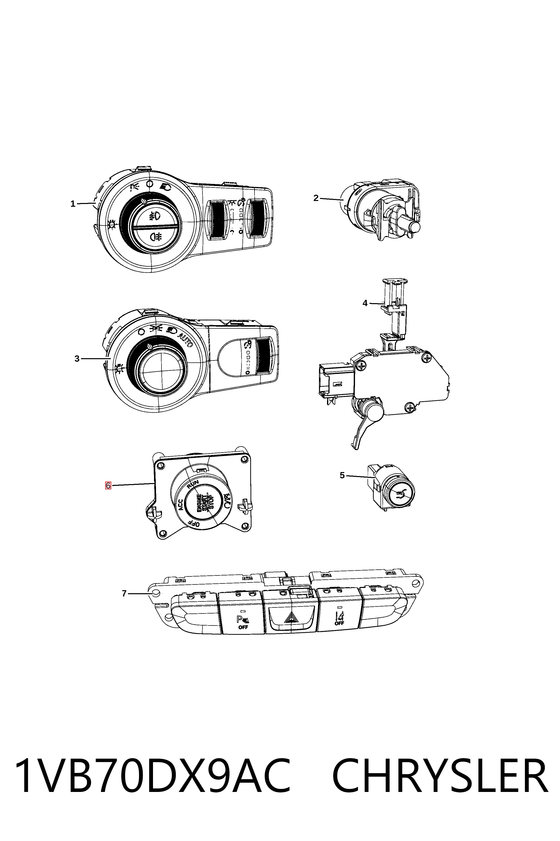 K1VB70DX9AC Fiat/Alfa/Lancia Кнопка запуску двигуна