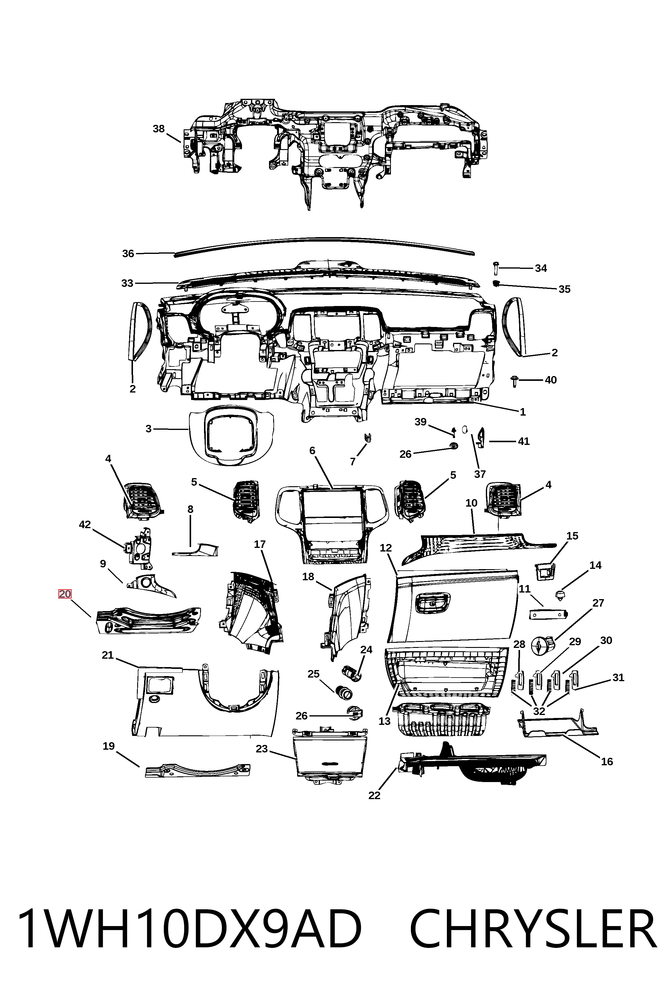  Fiat/Alfa/Lancia K1WH10DX9AC ціна, від 6.33 USD