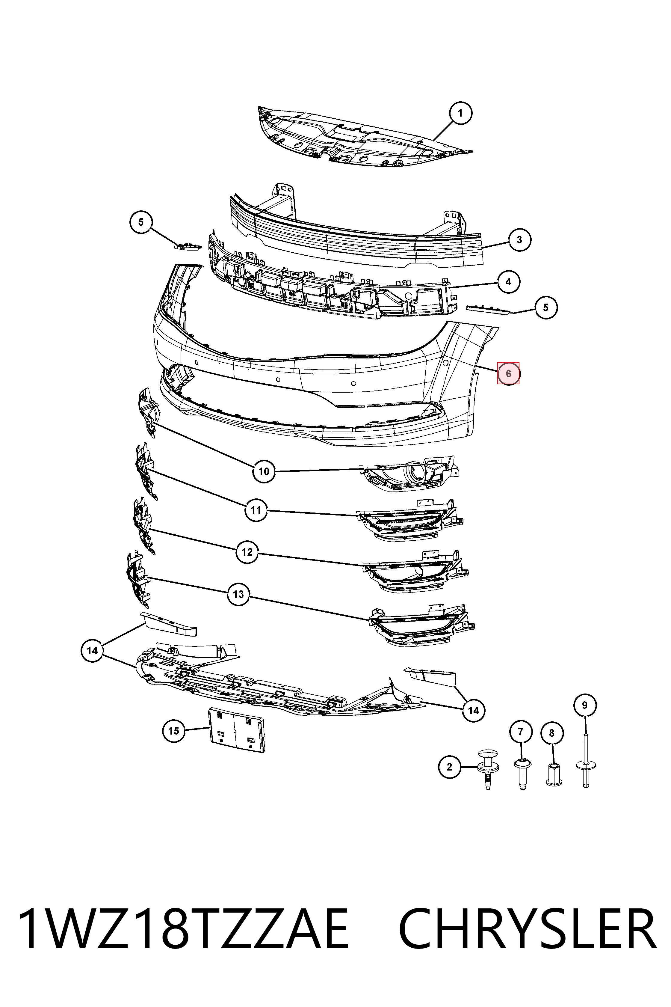 Купити CH1000A15 Various Буфер (бампер) передній