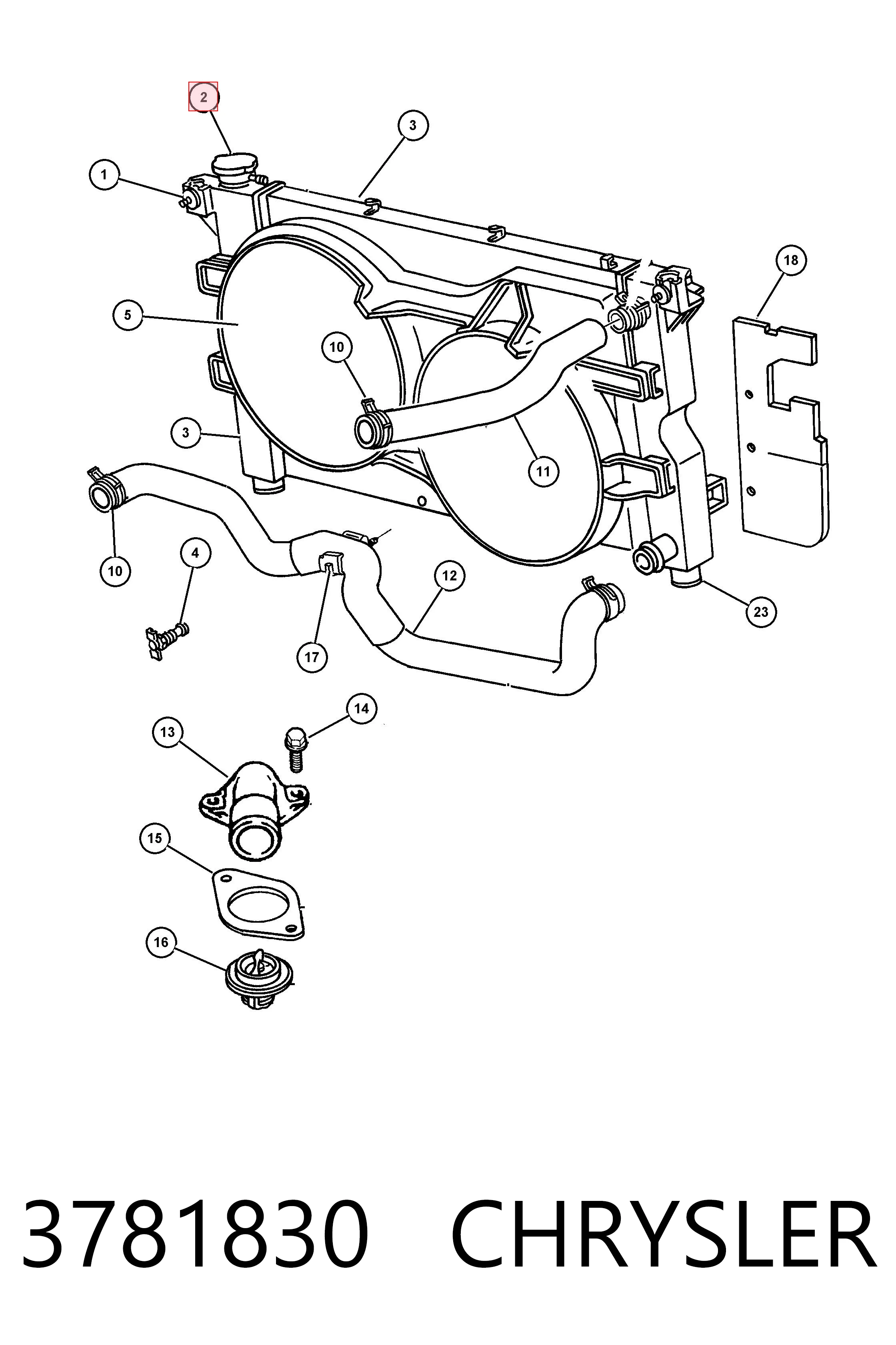 3781830 Chrysler Кришка / пробка радіатора