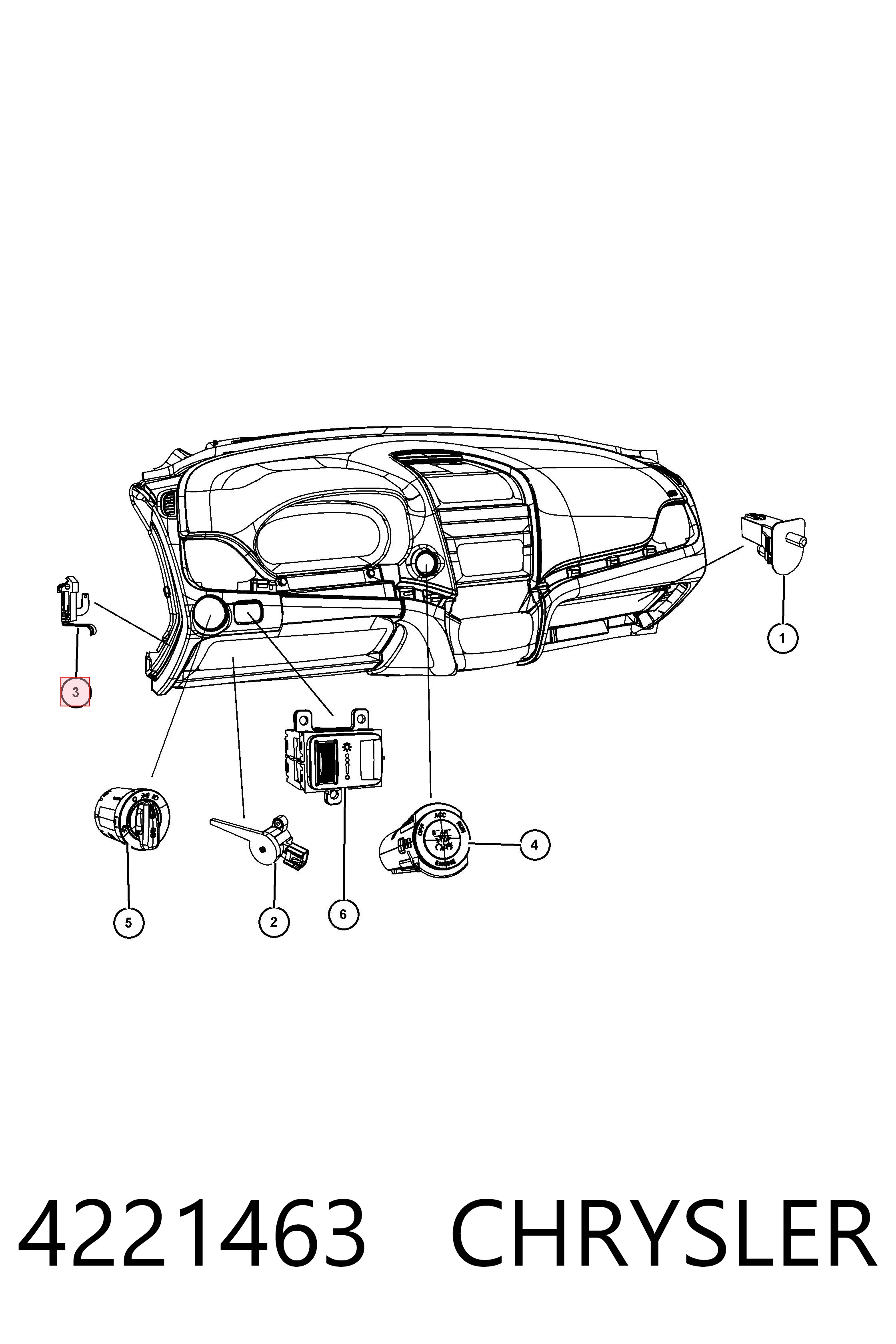 4221463 Chrysler Підсилювач гальм вакуумний