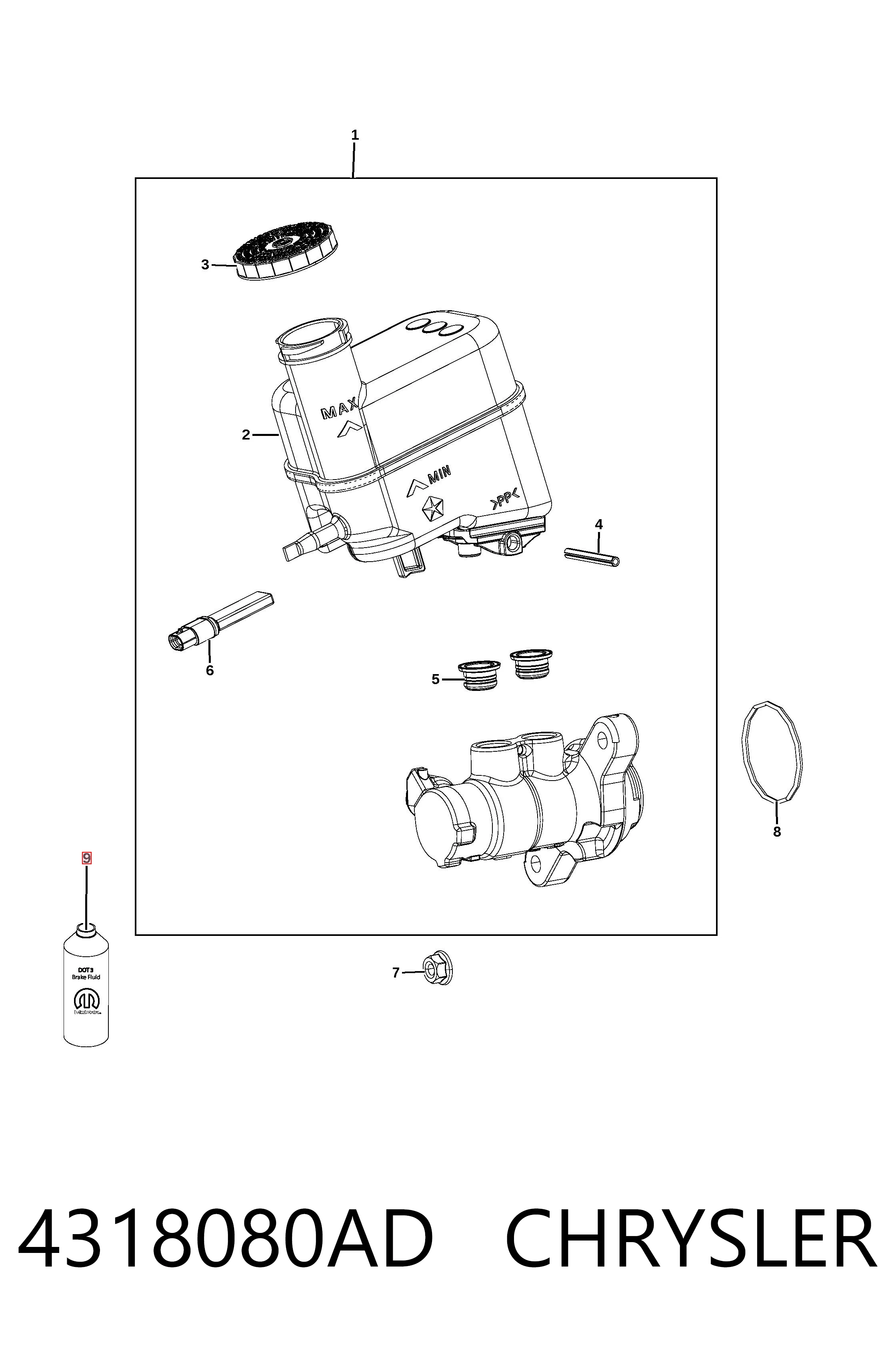 4318080AD Chrysler Гальмівна рідина
