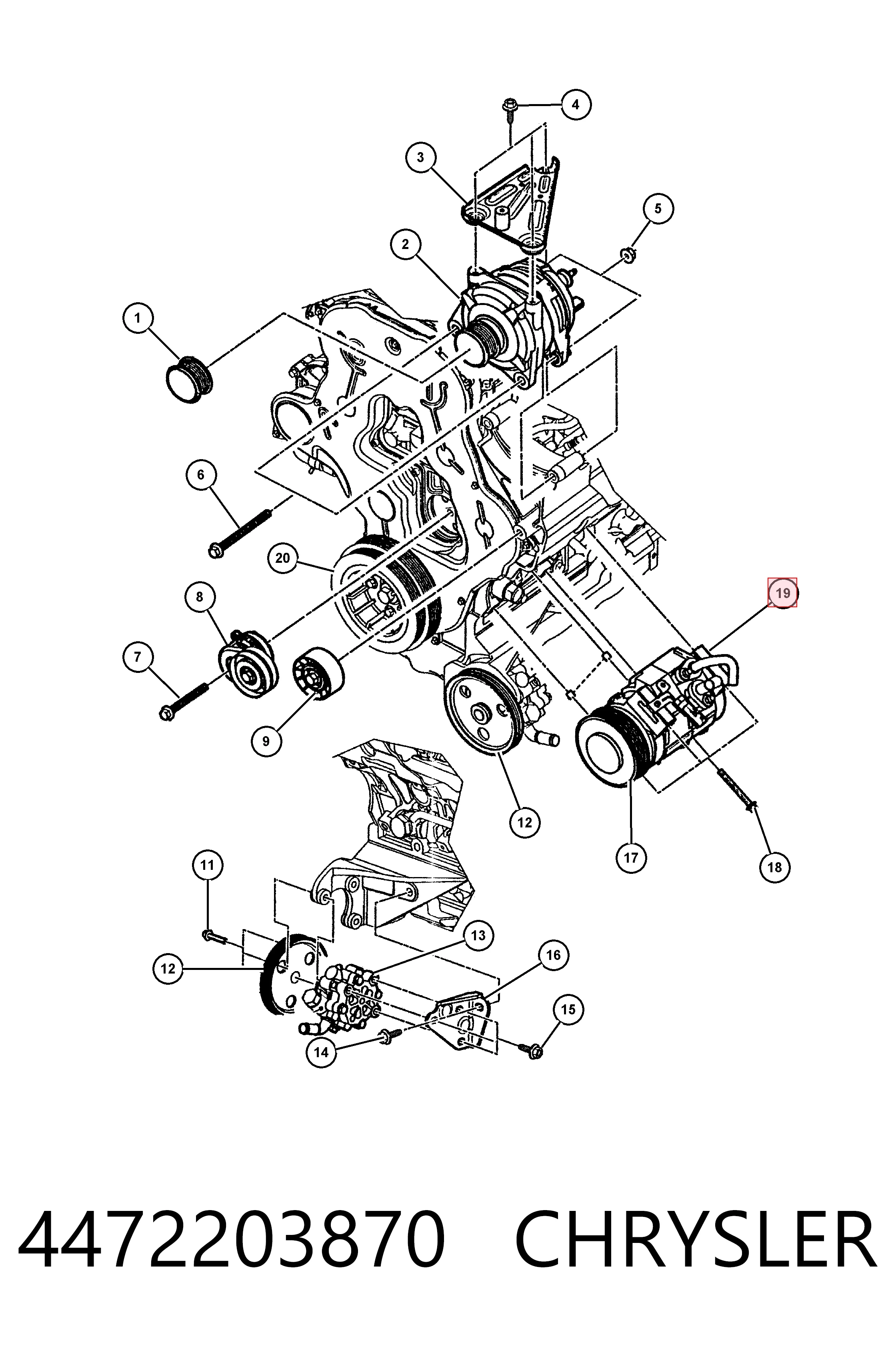 4472203870 Chrysler Компресор холодоагенту