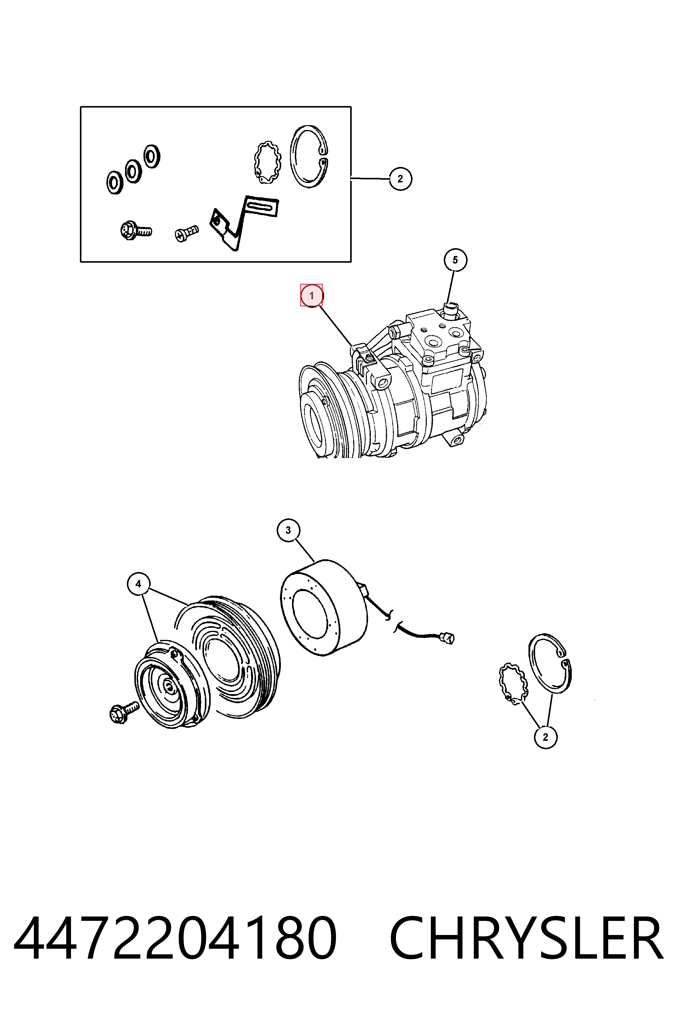 4472204180 Chrysler Компресор холодоагенту