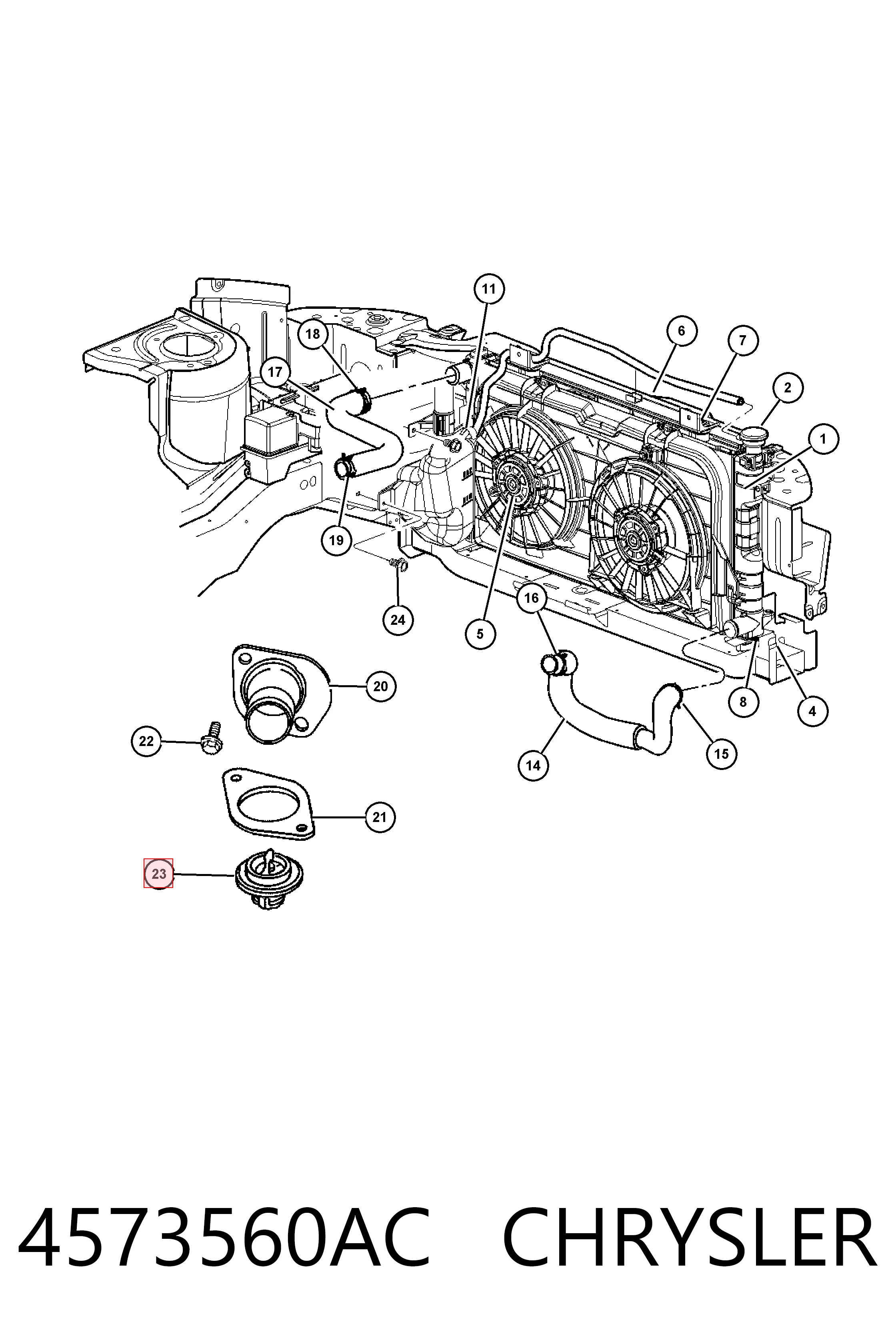 4573560AC Chrysler Авто термостат